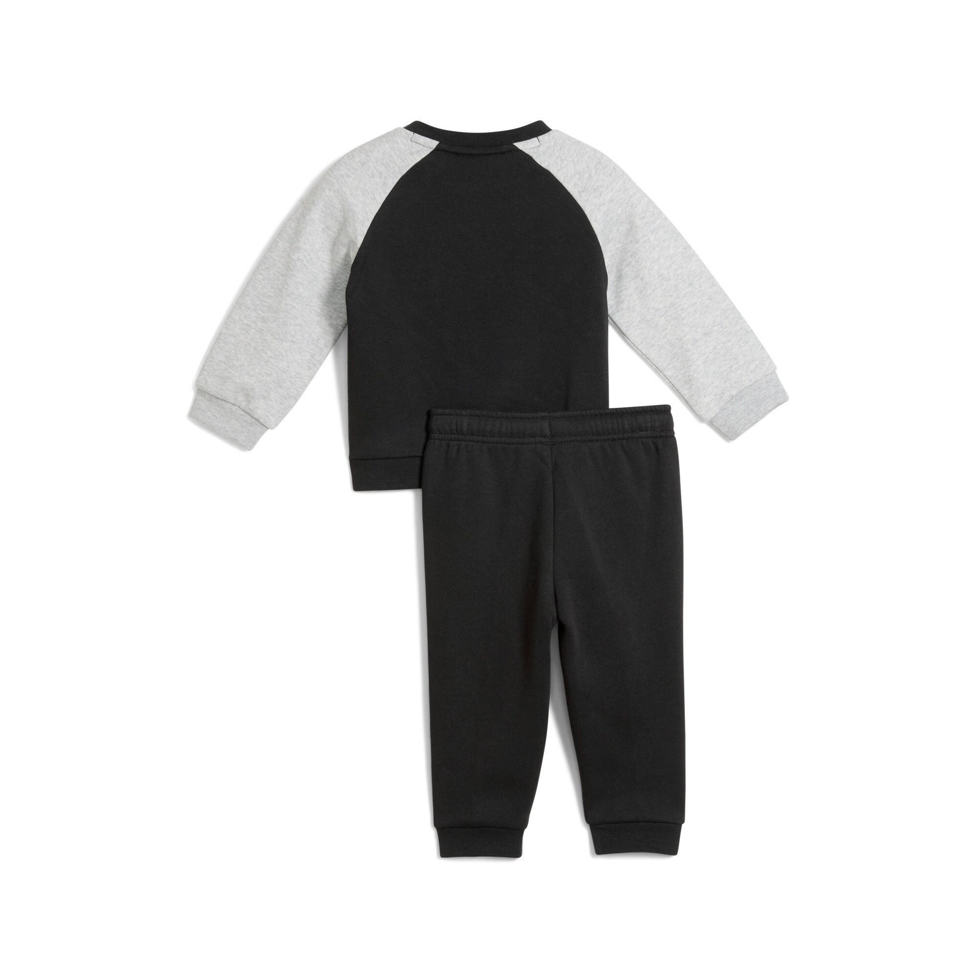PUMA Trainingsanzug MINICATS ESS RAGLAN CREW SET FL INF (2-tlg), 2-teilig, mit Rundhalsausschnitt, mit innenliegendem Kordelzug