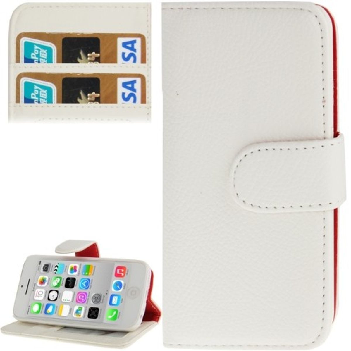 König Design Handyhülle Apple iPhone 5c, Apple iPhone 5c Handyhülle Backcover Weiß