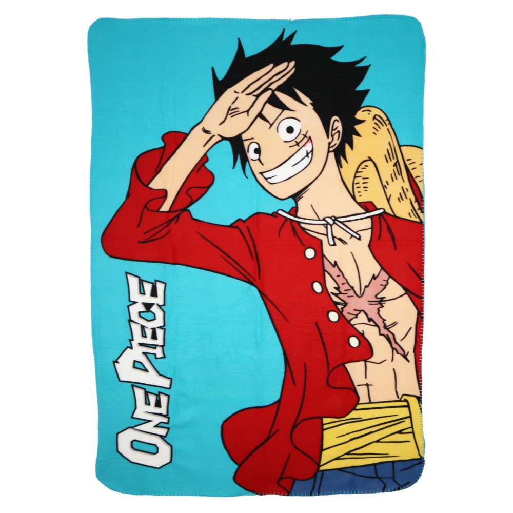 Wohndecke Anime One Piece Luffy Kinder Fleecedecke leichte Kuscheldecke, One Piece Anime, Gr. 100 x 140 cm