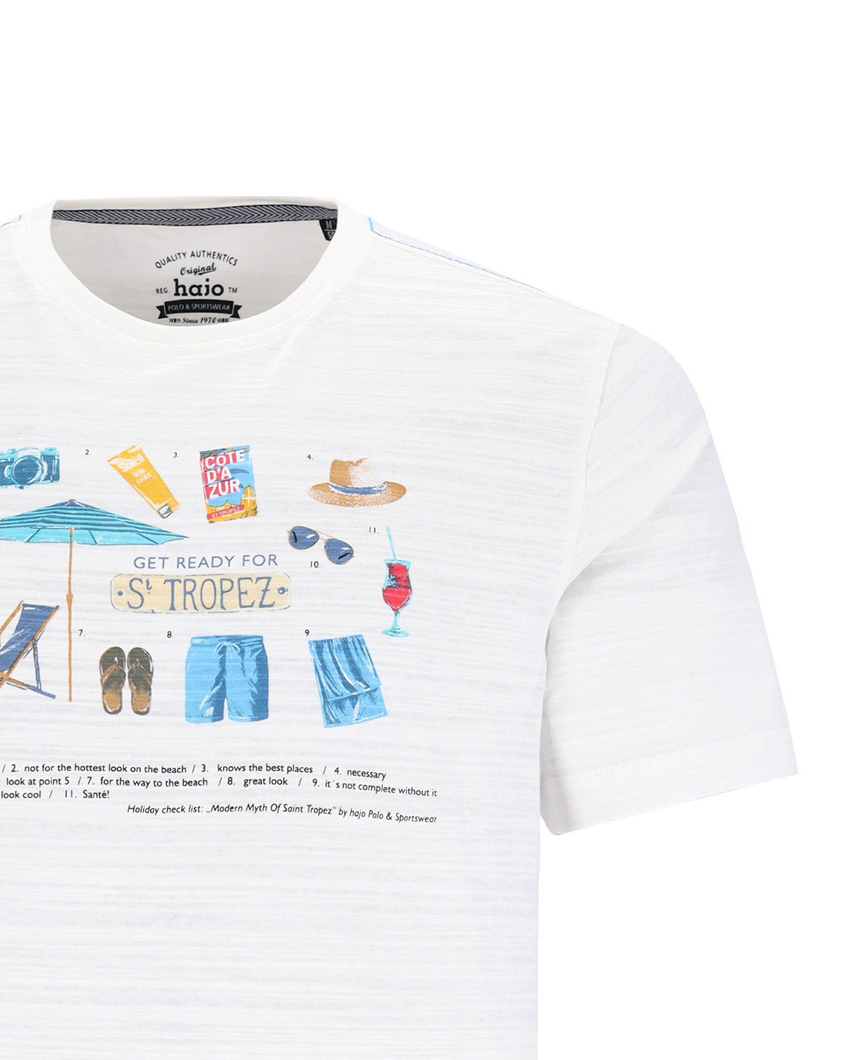 Hajo T-Shirt Rundhals-T-Shirt in Flammengarn