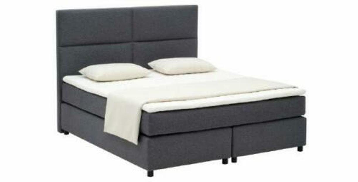 Betten Continental Bett Polster Boxspring JVmoebel Leder Textil Hoch Doppel Bett,