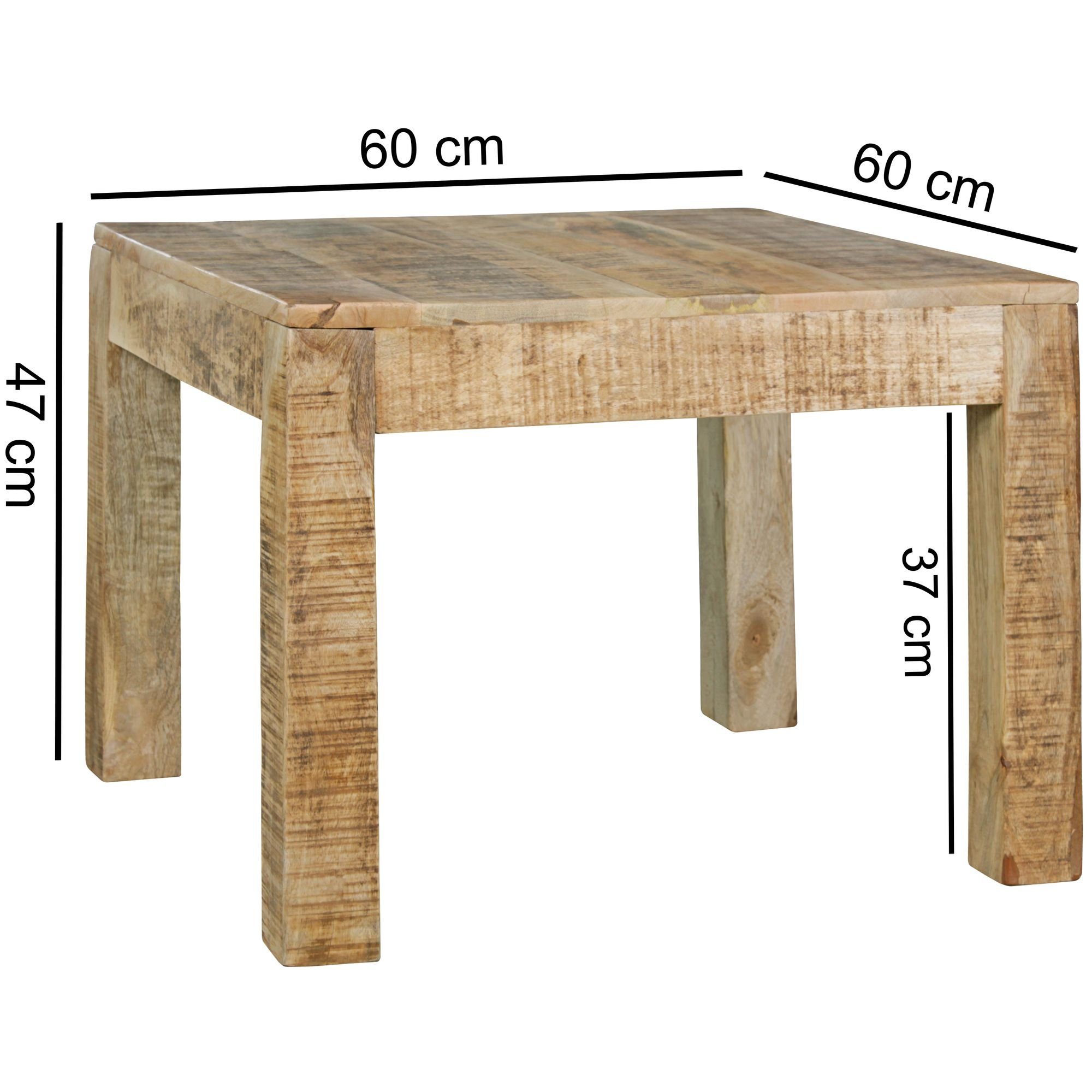 aus DESIGN | Mango-Holz, Beige & Couchtisch stabil Kaffeetisch Beige Beige | einzigartig recyceltem KADIMA