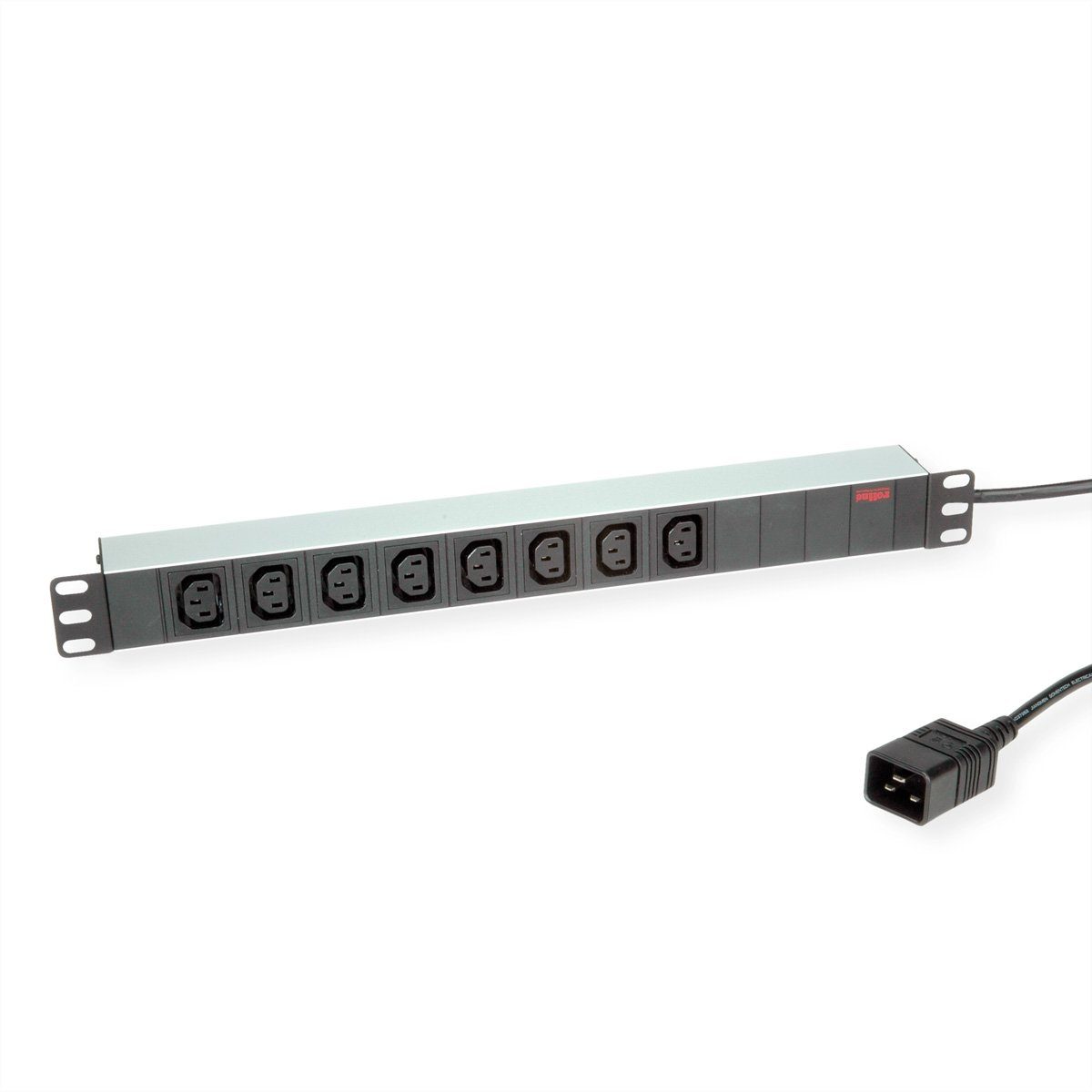 19"-Steckdosenleiste 8fach C13 + C20-Stecker Steckdosenleiste