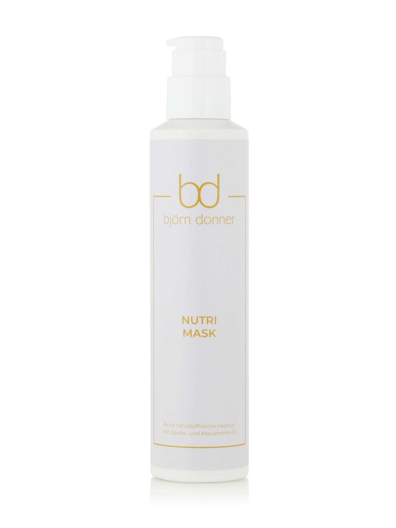 Björn Donner Haarmaske "Nutri Hair Mask", 200ml, 200ml, ; Haarmaske, Jojoba- und Macadamia-Öl, Haarpflege, strapaziertes Haar