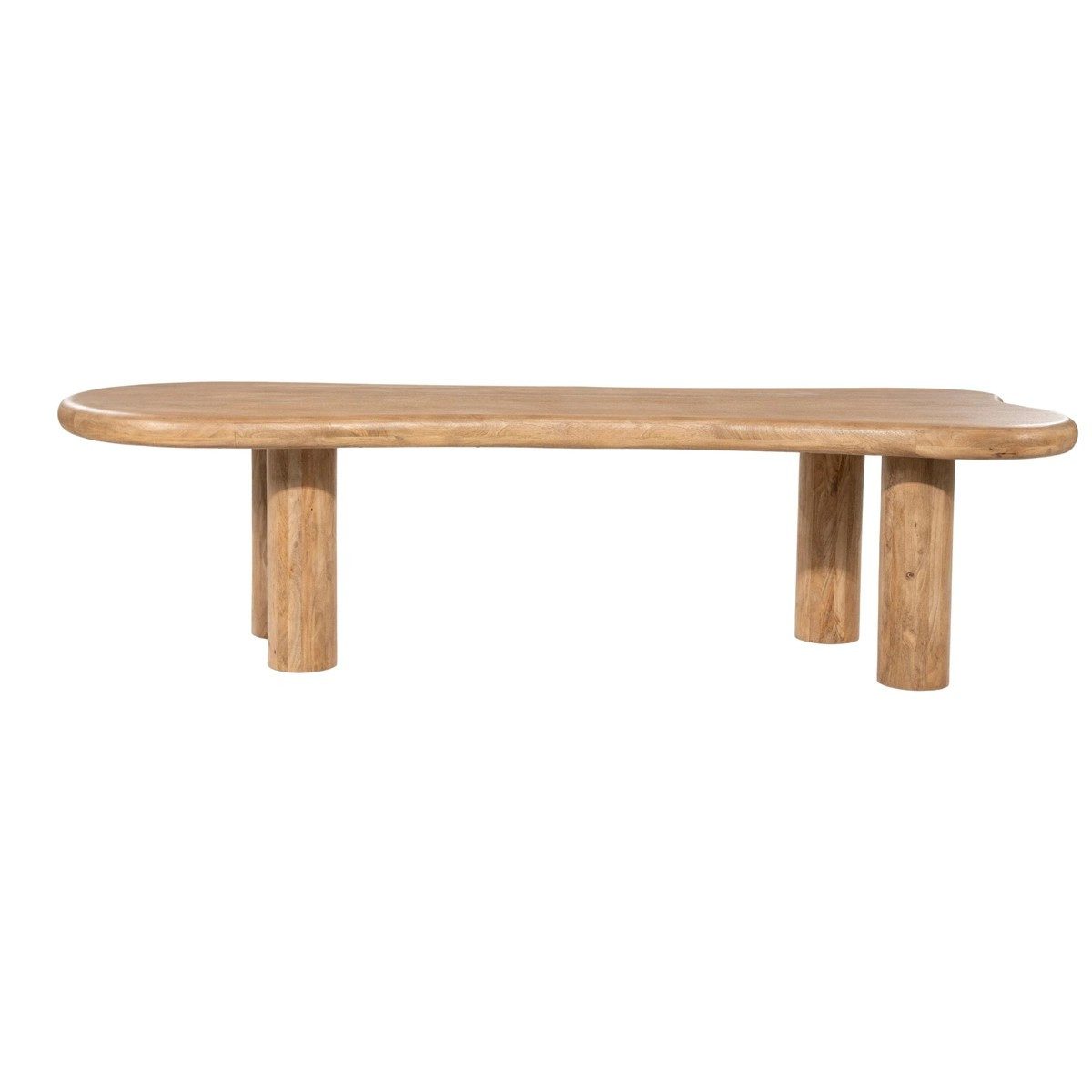 LEVEN Lifestyle Esstisch NIEVEL Mangoholz Natur Organische Form, Wahlweise in 250 x 110 cm oder 300 x 120 cm