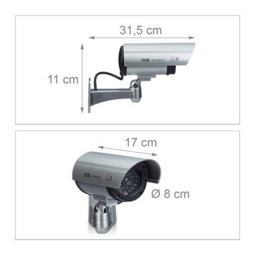 relaxdays Dummy Kamera Überwachungskamera Attrappe