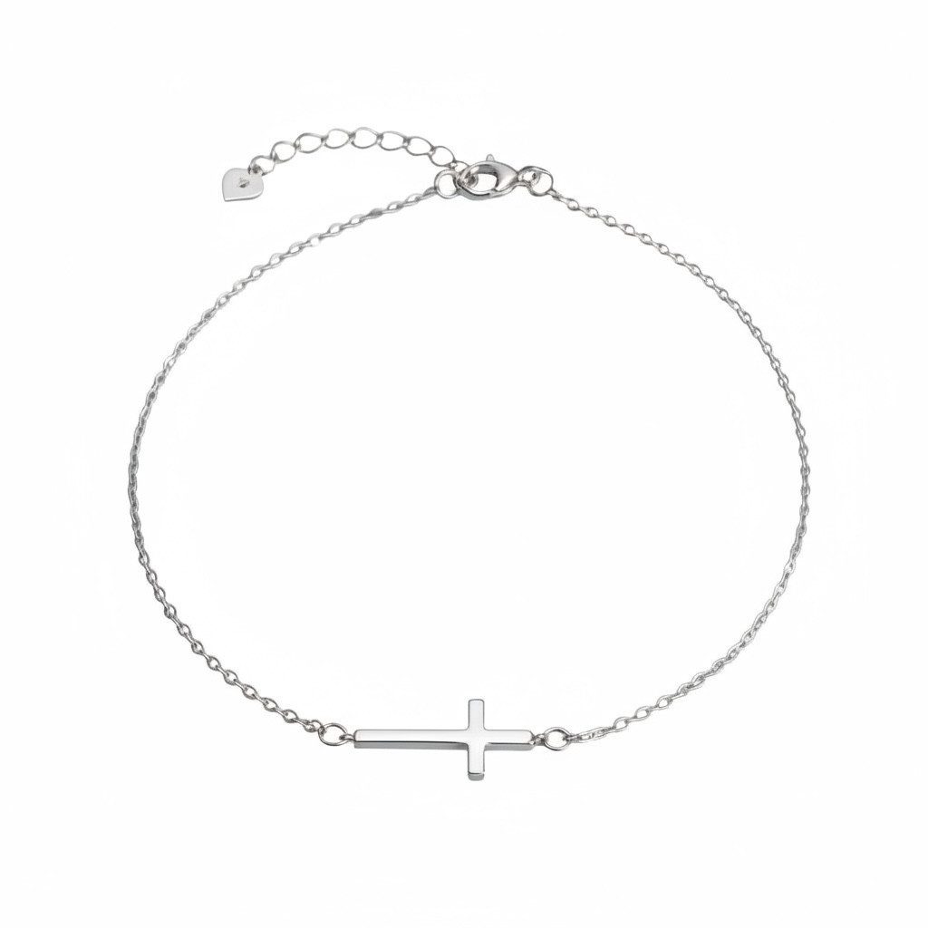 Karisma Schmuck Silberarmband Kreuz aus 925 Sterling Silber – schlicht & zeitlos, FYB2378-1
