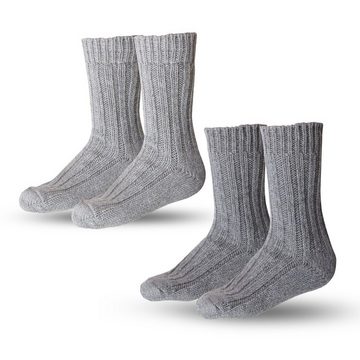 Sonia Originelli Norwegersocken 2 Paar Alpakasocke "Dick" Winter Warm Schaf Wolle 2er-Set