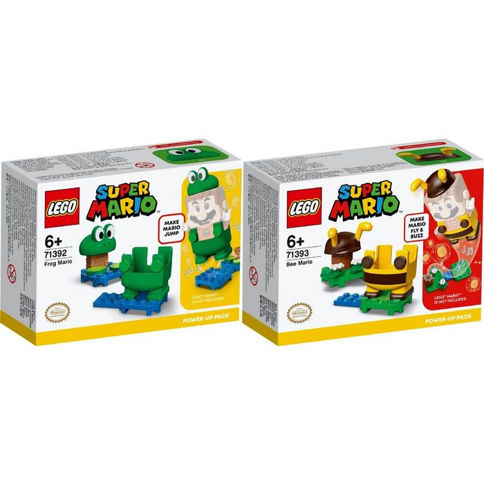 LEGO® Konstruktions-Spielset Super Mario 2er Set: 71392 Frosch-Mario Anzug + 71