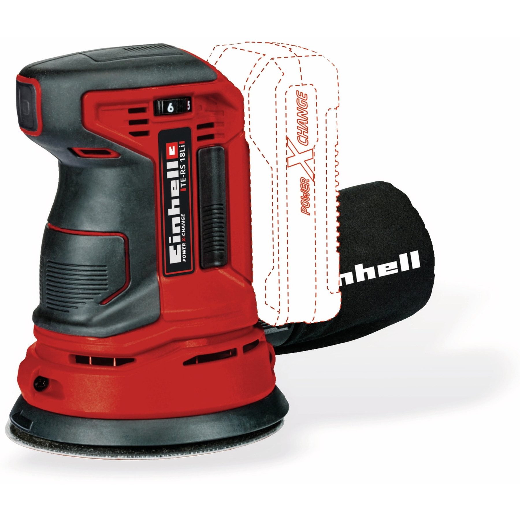 Einhell Akku-Exzenterschleifer EINHELL Akku-Exzenterschleifer TE-RS 18 Li Kit (1x 4,0 Ah)