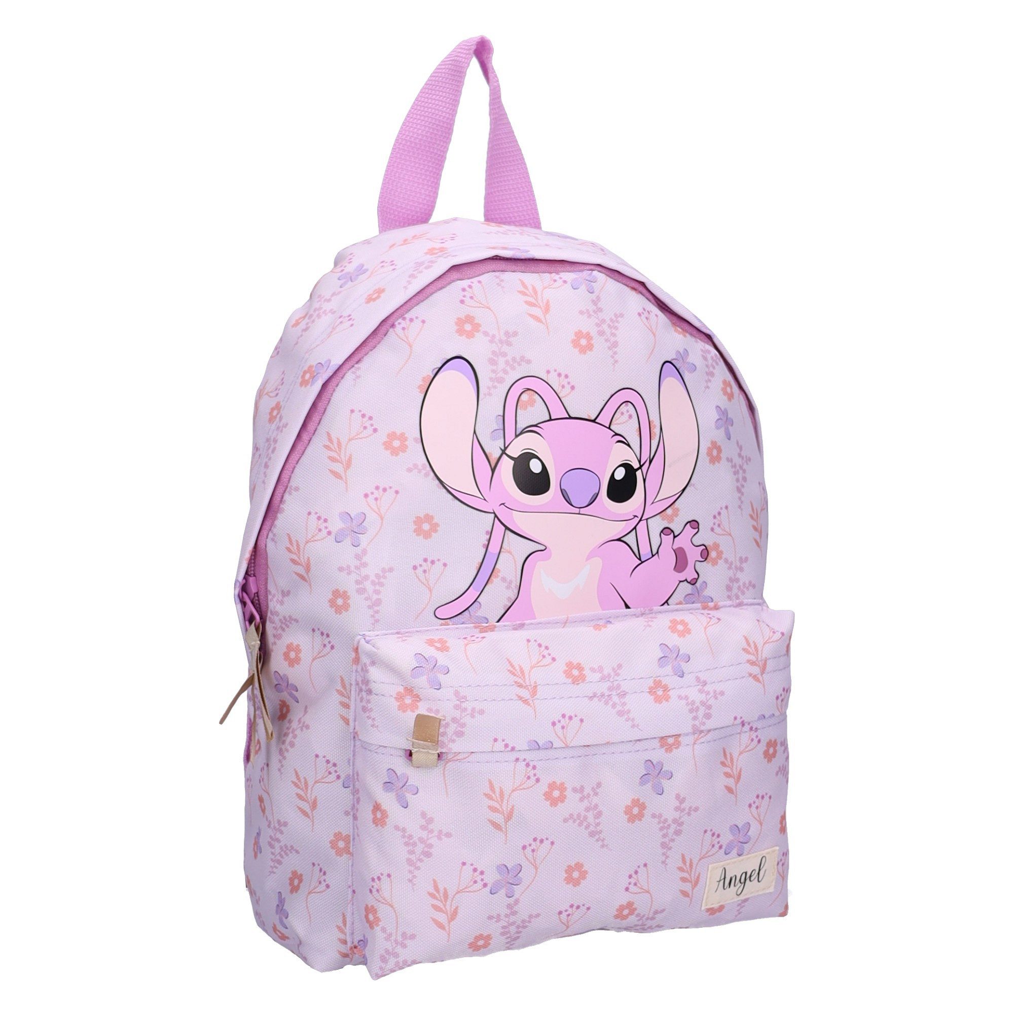 Lilo & Stitch Rucksack Kinder Tasche Let Love Bloom mit 2 Fächern und Schultergurten (1-tlg)