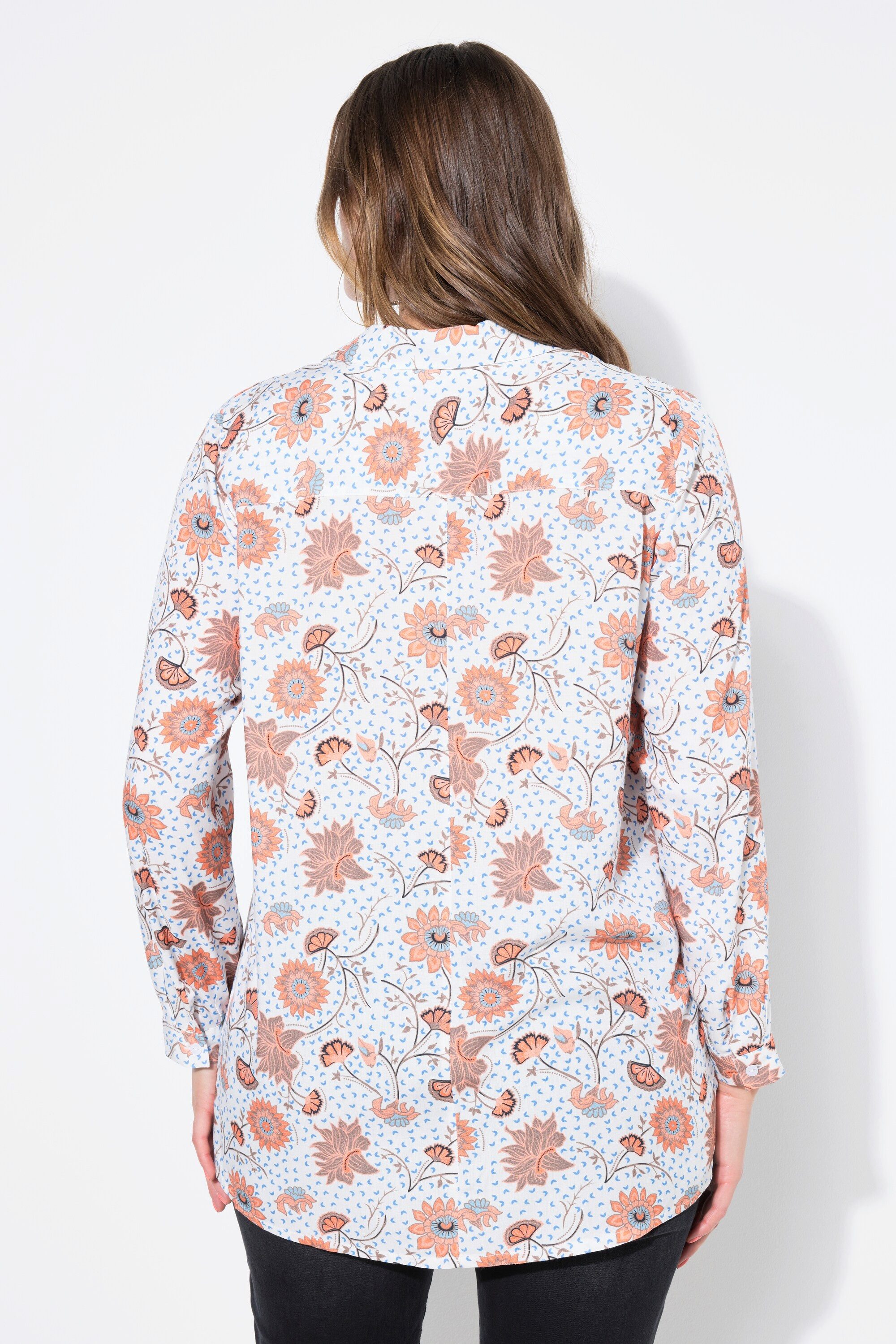 Studio Untold Hemdbluse Hemdbluse Boxy Shape Flower-Print