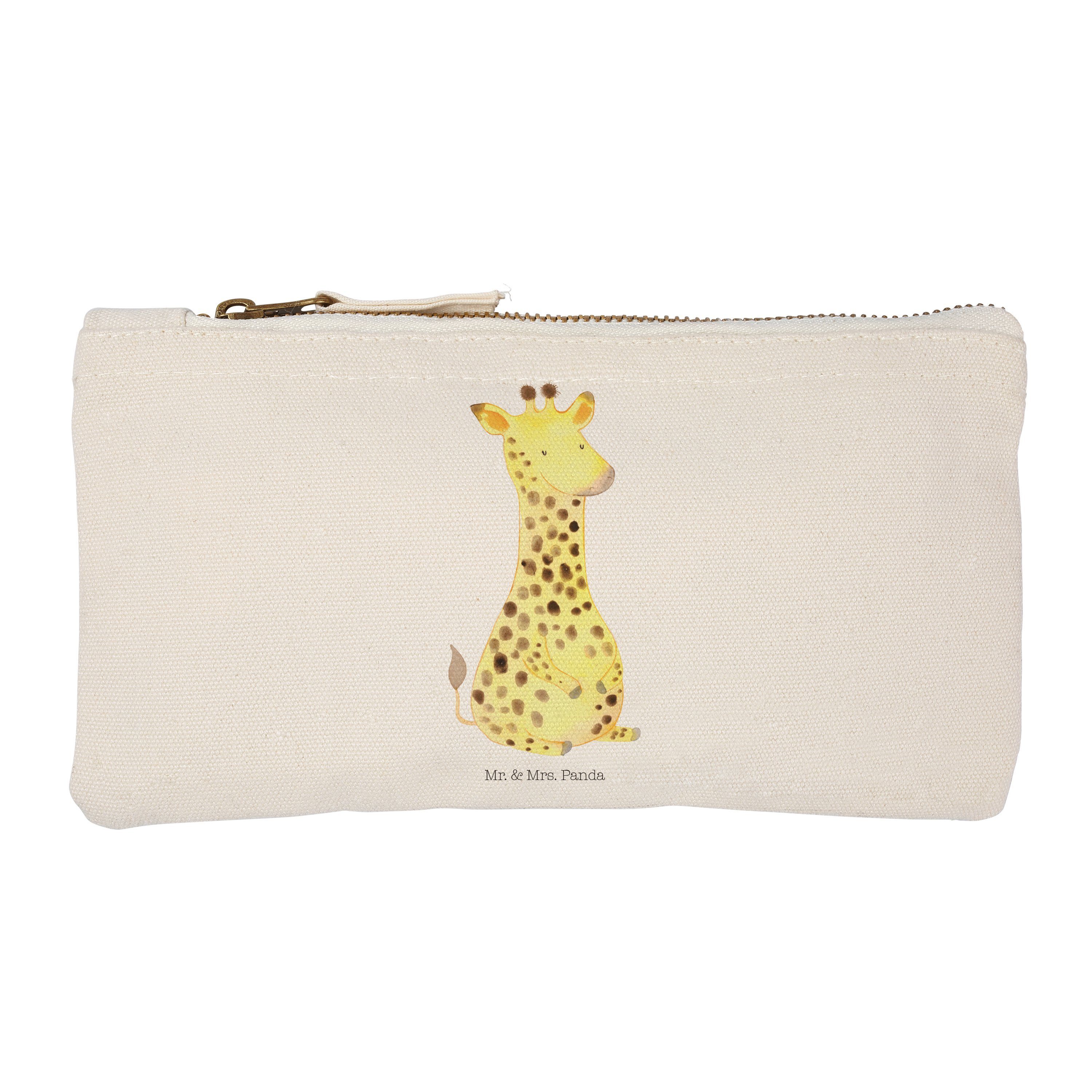- klein, Weiß Giraffe Geschenk, Zufrieden Kos Mrs. Afrika, Panda Kosmetiktasche - Schminktasche & (1-tlg) Mr.