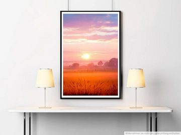 Sinus Art Poster Landschaftsfotografie 60x90cm Poster Farbenfroher Sonnenuntergang