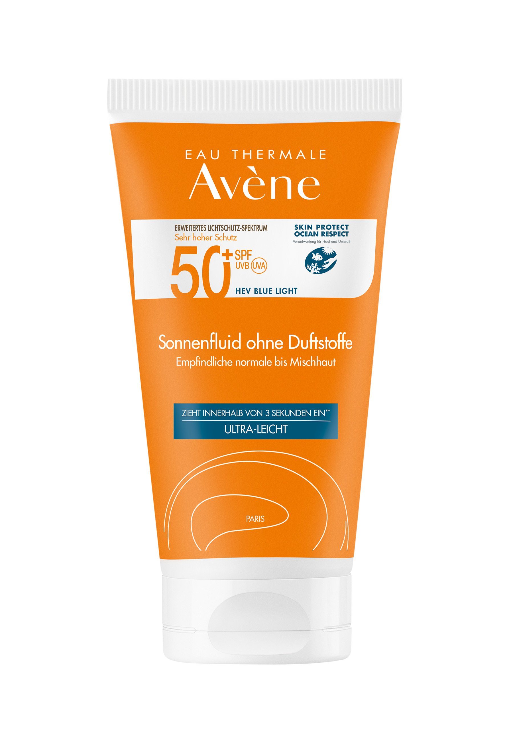 Gesichtspflege Sonnenfluid SPF 50+ ohne Duftstoffen