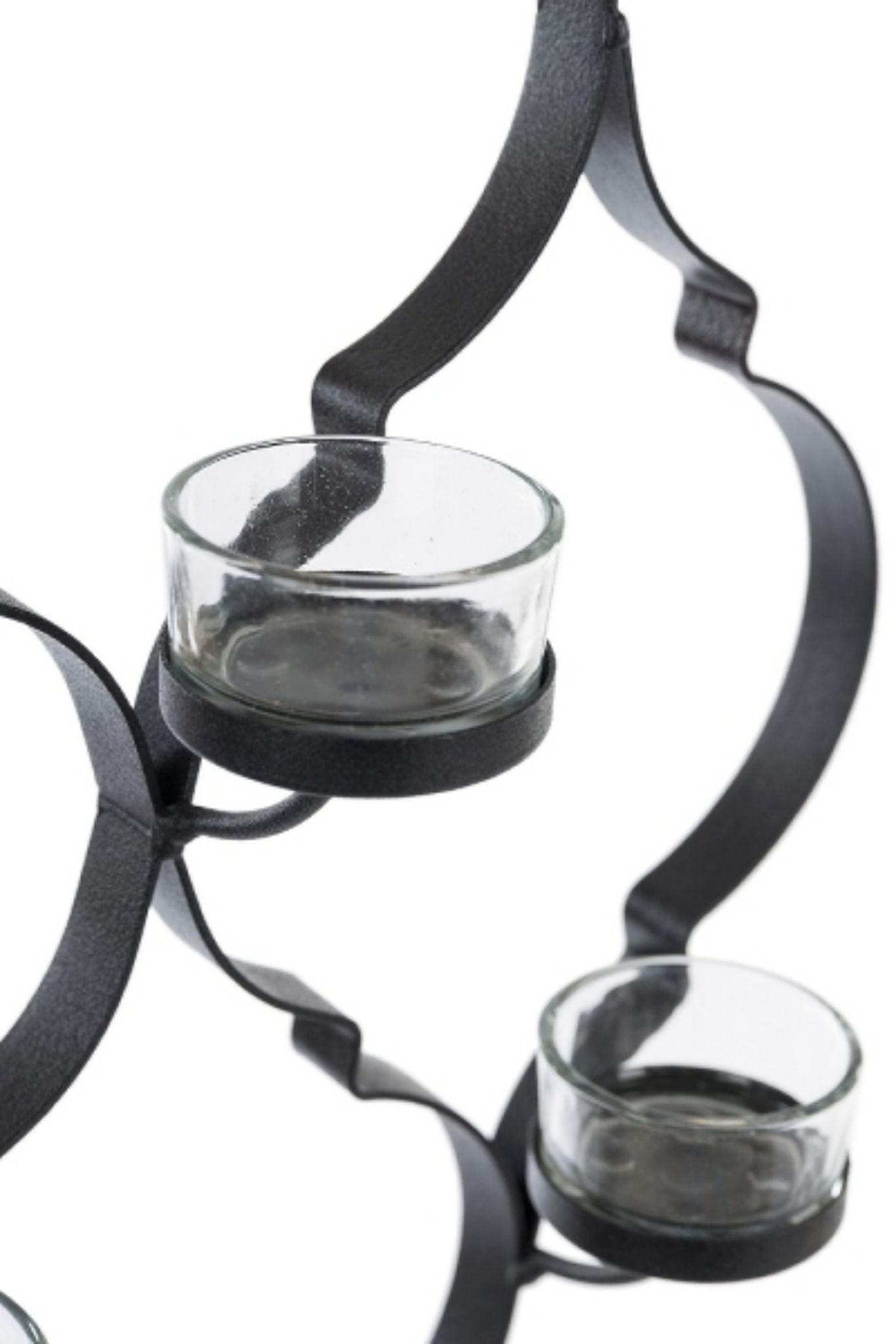 4 cm Teelichthaltern, oriental Wandkerzenhalter metall Teelichtgläser 4 style elbmöbel 27x39x10 schwarz mit Wandkerzenhalter Wandkerzenhalter: