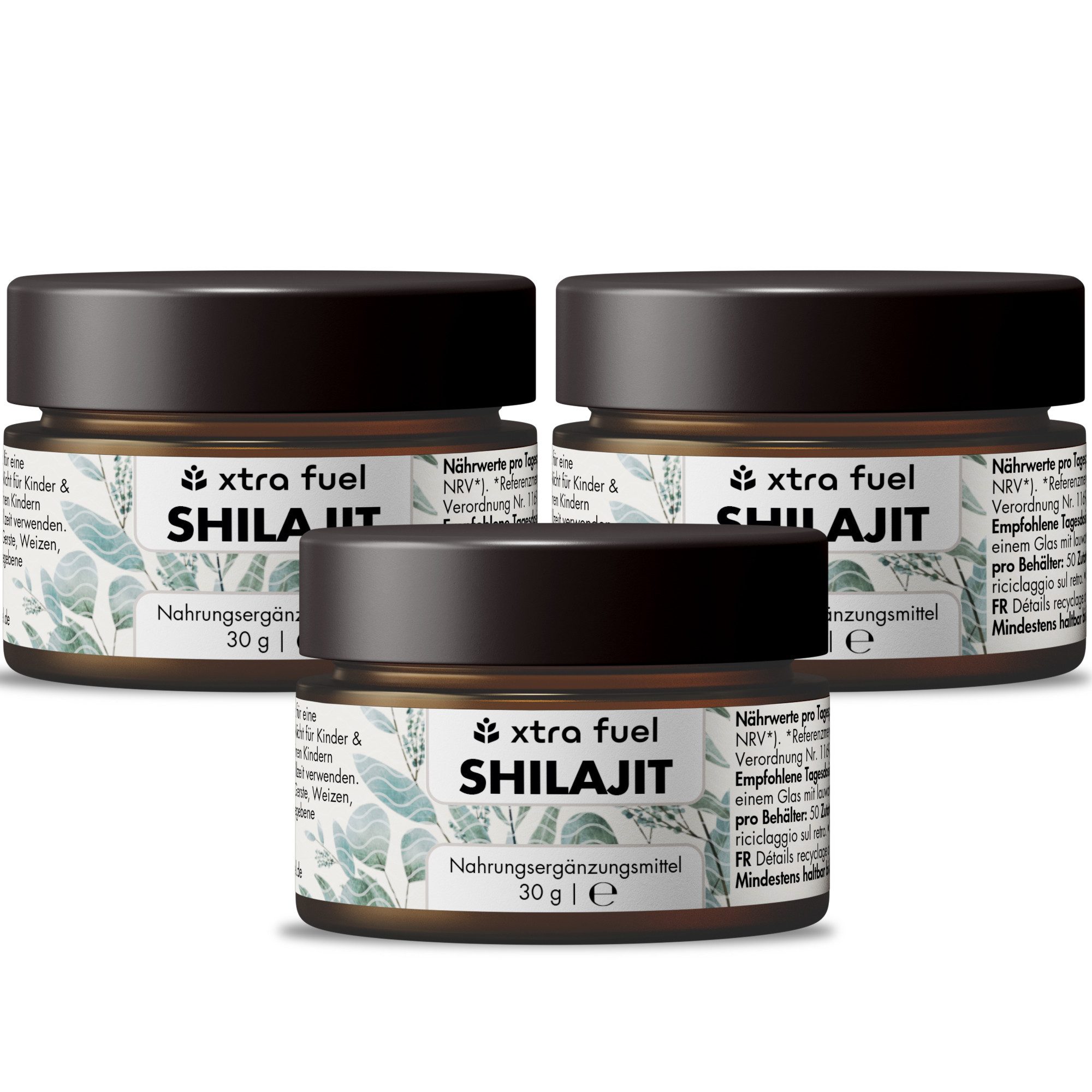 XTRA FUEL Mumijo Shilajit Harz hochdosiert, +85 Mineralien, zertifiziert, vegan Harz, 90 g
