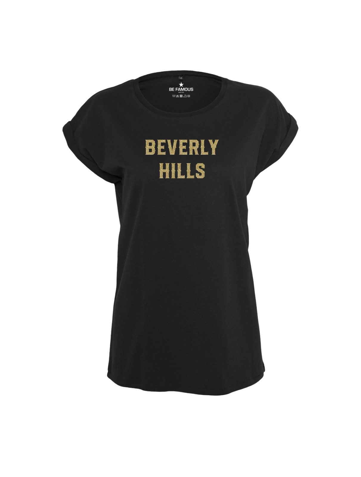 Be Famous Print-Shirt Classic Roll Up BEHILLS (1-tlg., keine)