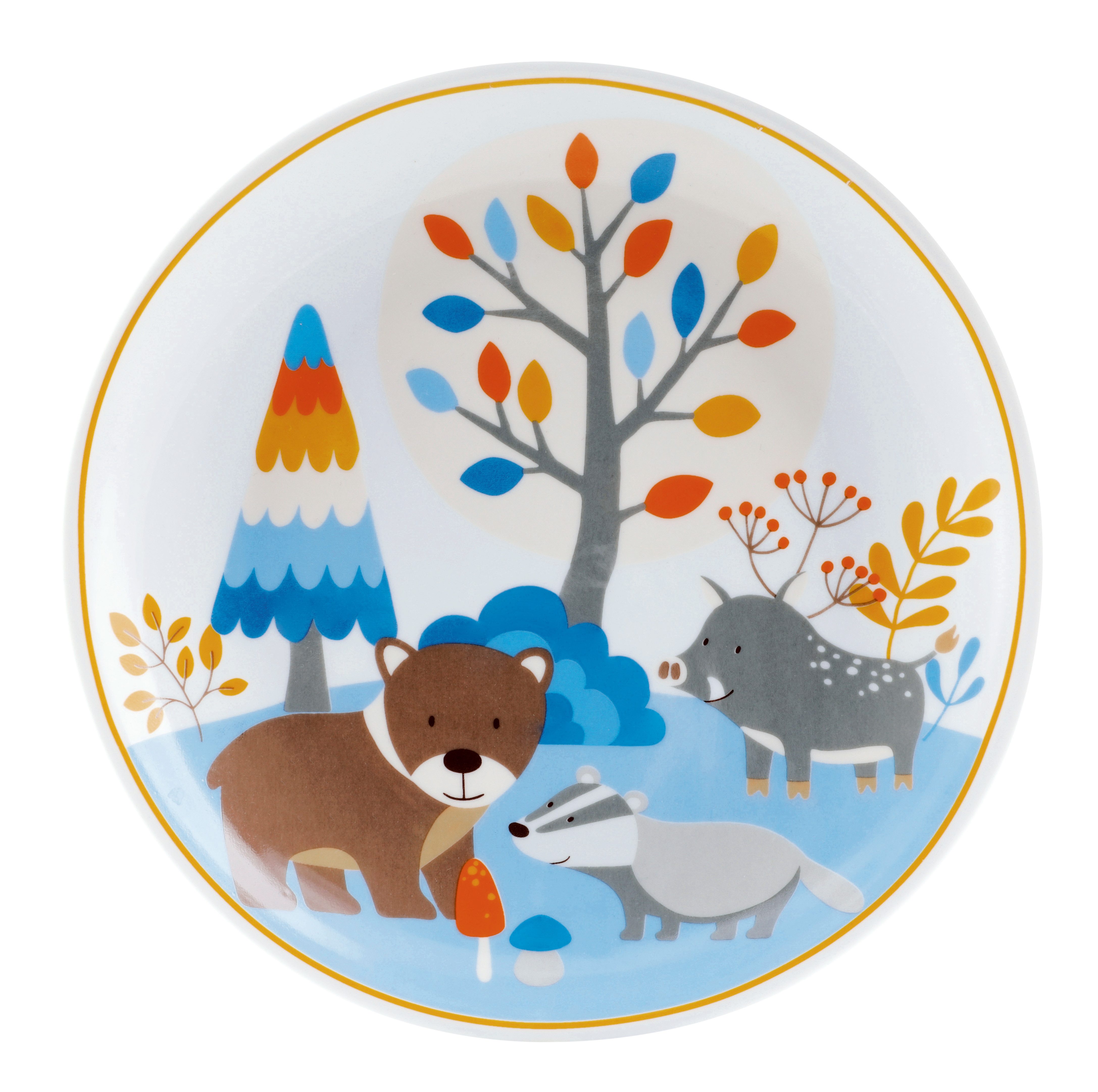 PURESIGNS Kindergeschirr-Set FRIENDS (3-tlg), 1 Personen, Porzellan, Plastikfreier Essgenuss für die Kleinen – Bild 2 von 5