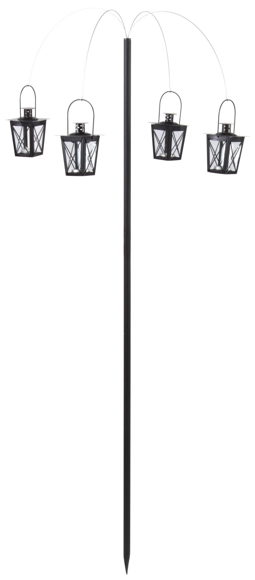 Esschert Design BV Hängewindlicht (1 St), Windlichtpalme mit 4 Windlichtern, Maße: Ø 62 x 143 cm
