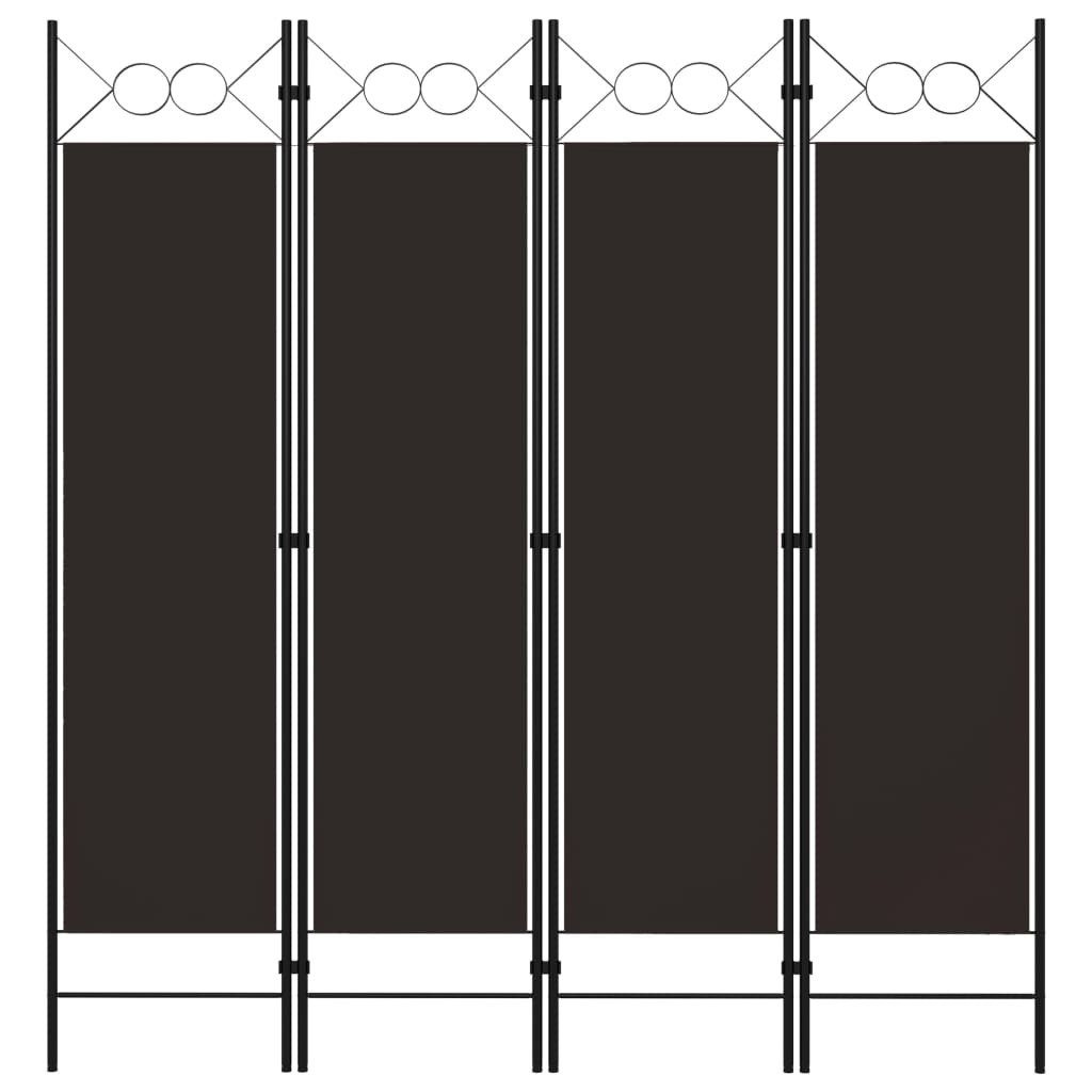 vidaXL Raumteiler 4-tlg. Raumteiler Braun 160 günstig online kaufen