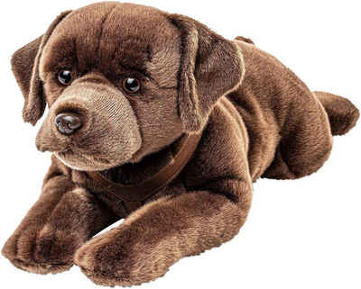 Uni-Toys Kuscheltier Labrador dunkelbraun liegend 70 cm Kuscheltier Hund Uni-Toys (Hund)