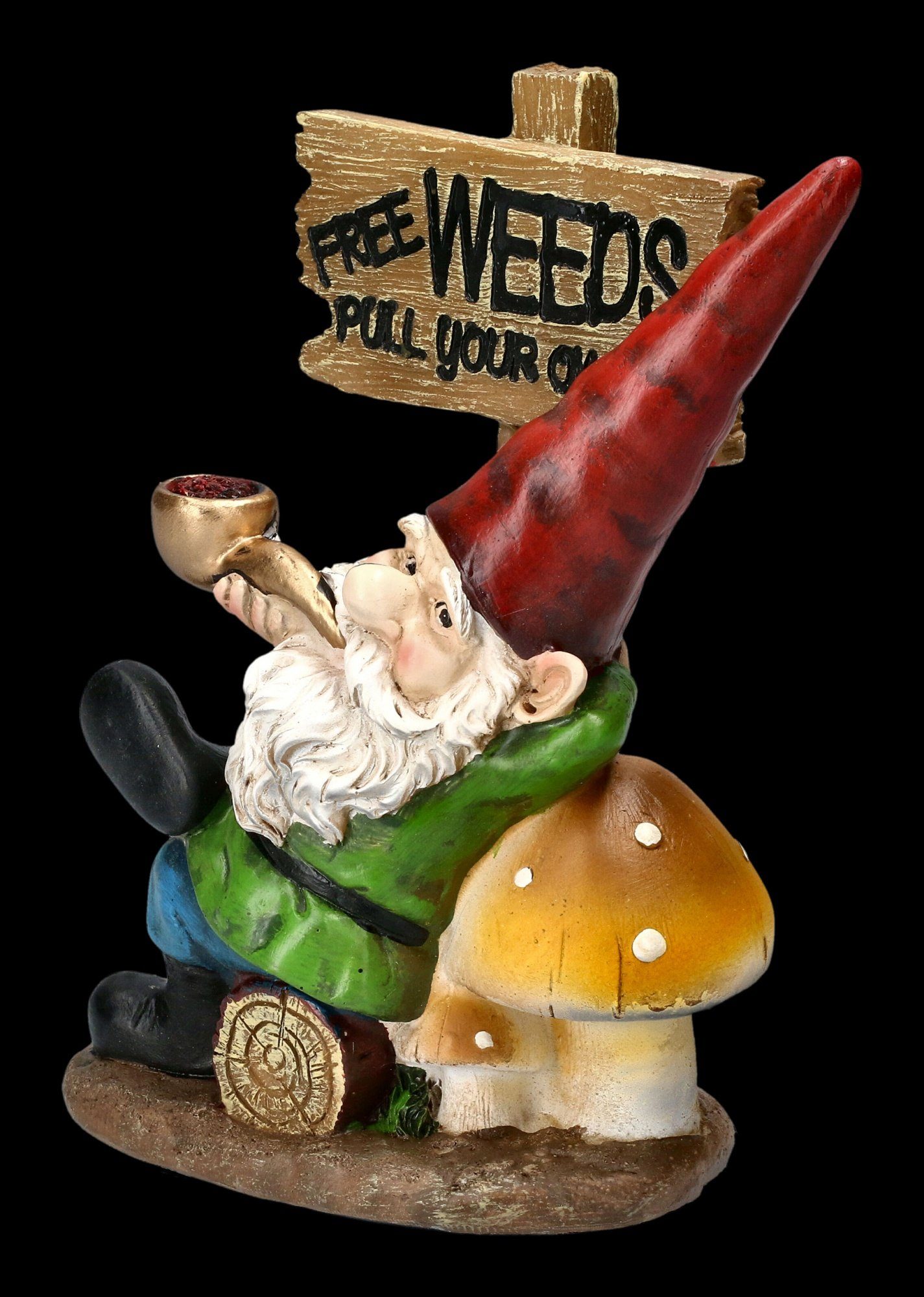 - Weeds Pfeife Figur - mit Gartenzwerg Dekofigur Gartenzwerg Shop Free GmbH Figuren