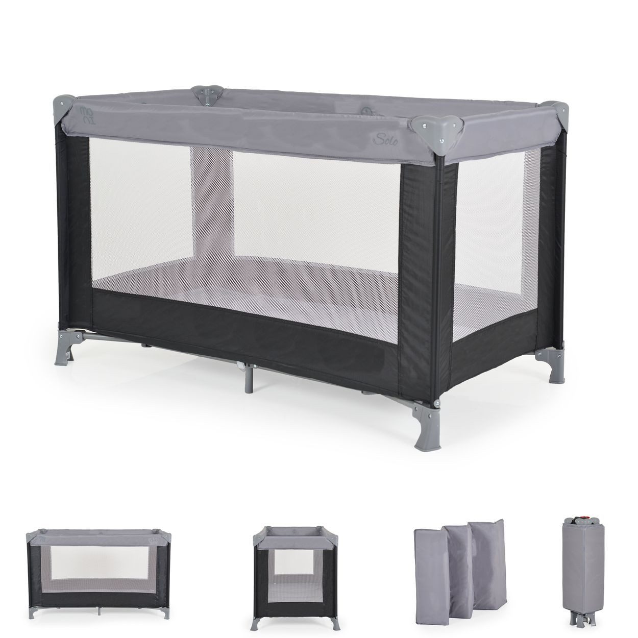 Moni Baby-Reisebett Reisebett, Laufstall Solo, Faltmatratze, Aufbewahrungstasche, faltbar