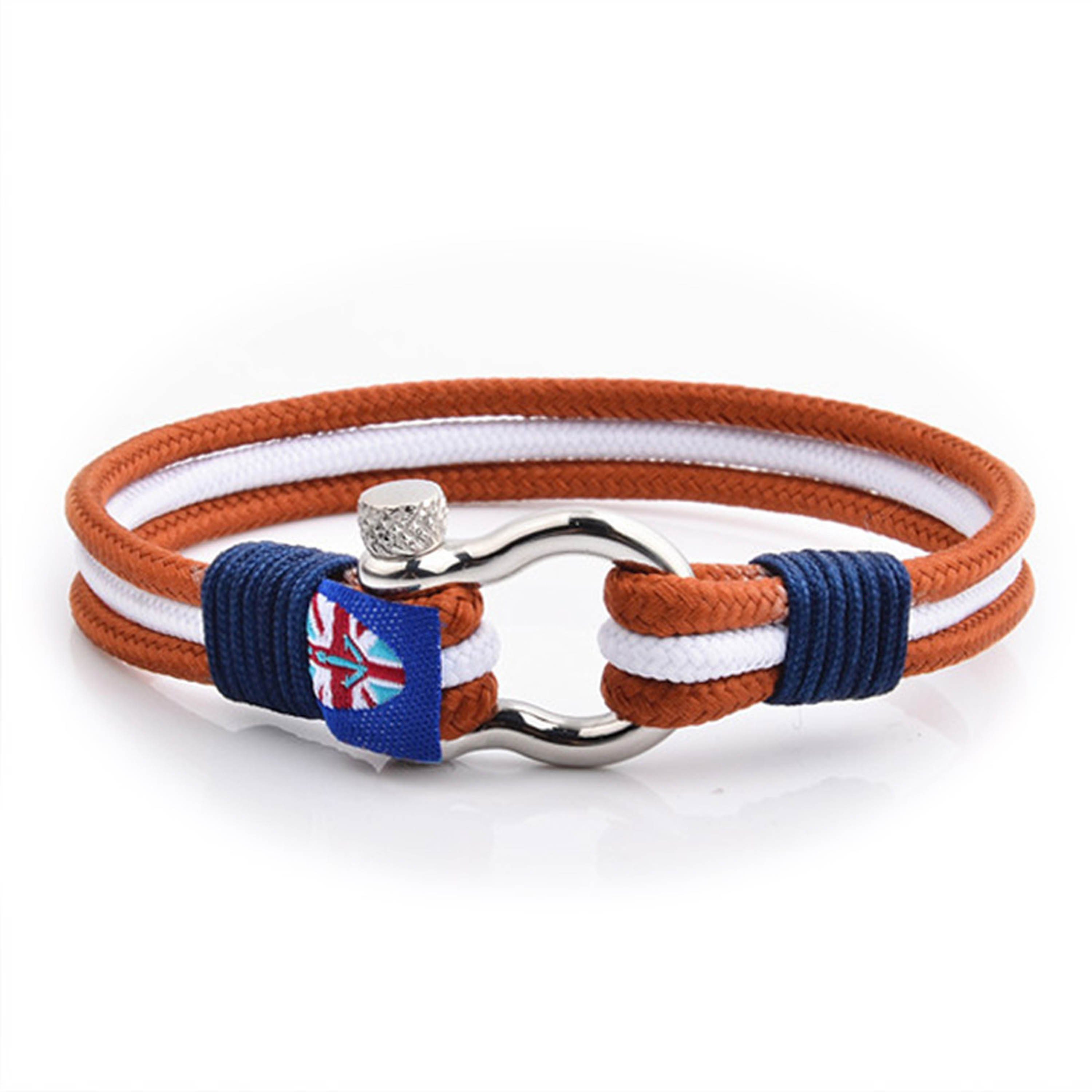 nautics Casual (Edelstahl, Armband "SUNSET" style, nautics, Armband Segeltau, aus verschluss handgefertigt) Maritime Marisol UNIQAL.de Segeltau Schäckel