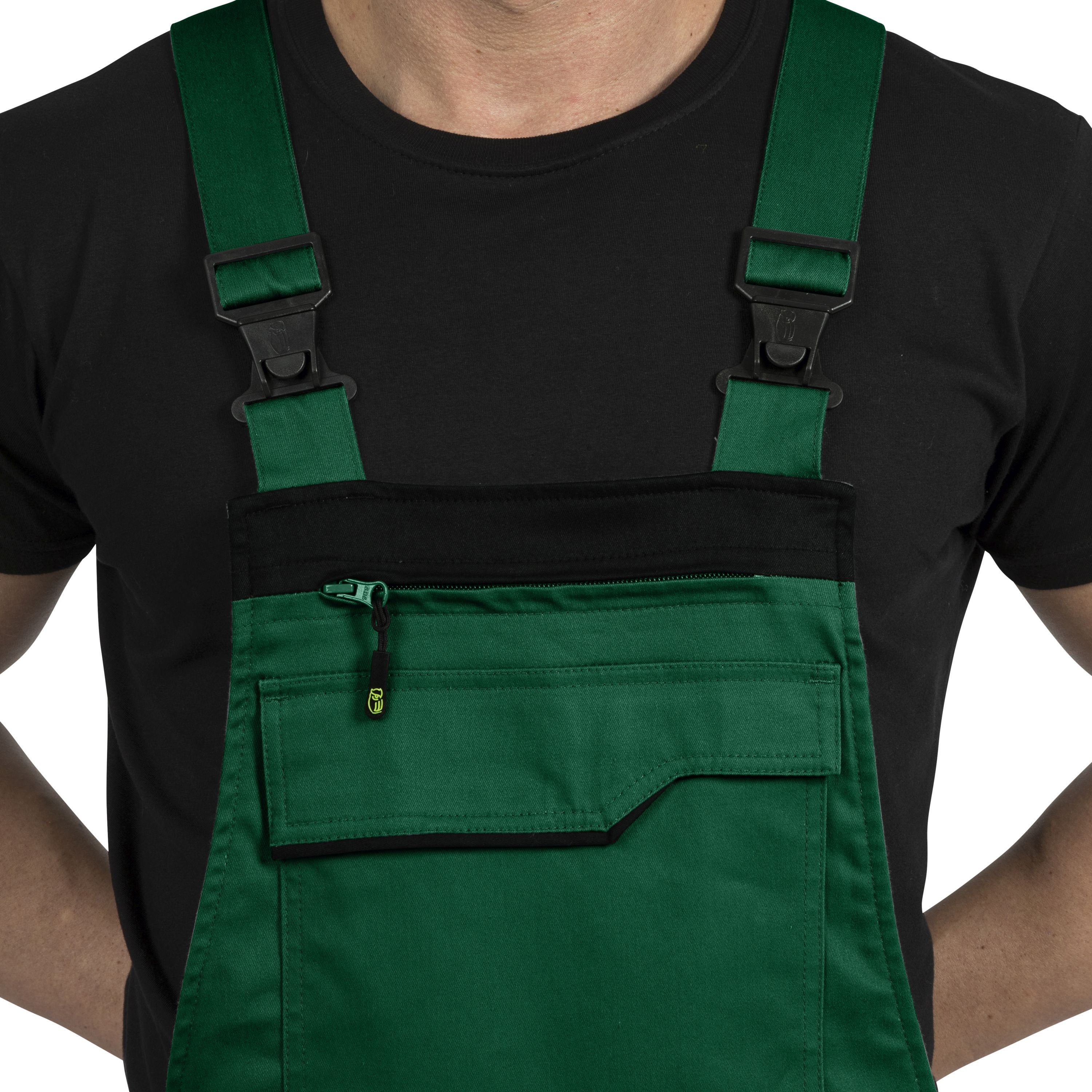 Leibwächter Arbeitslatzhose Herren Flex-Line Latzhose (Arbeitshose mit Keil im Schritt) mit Reflektoren