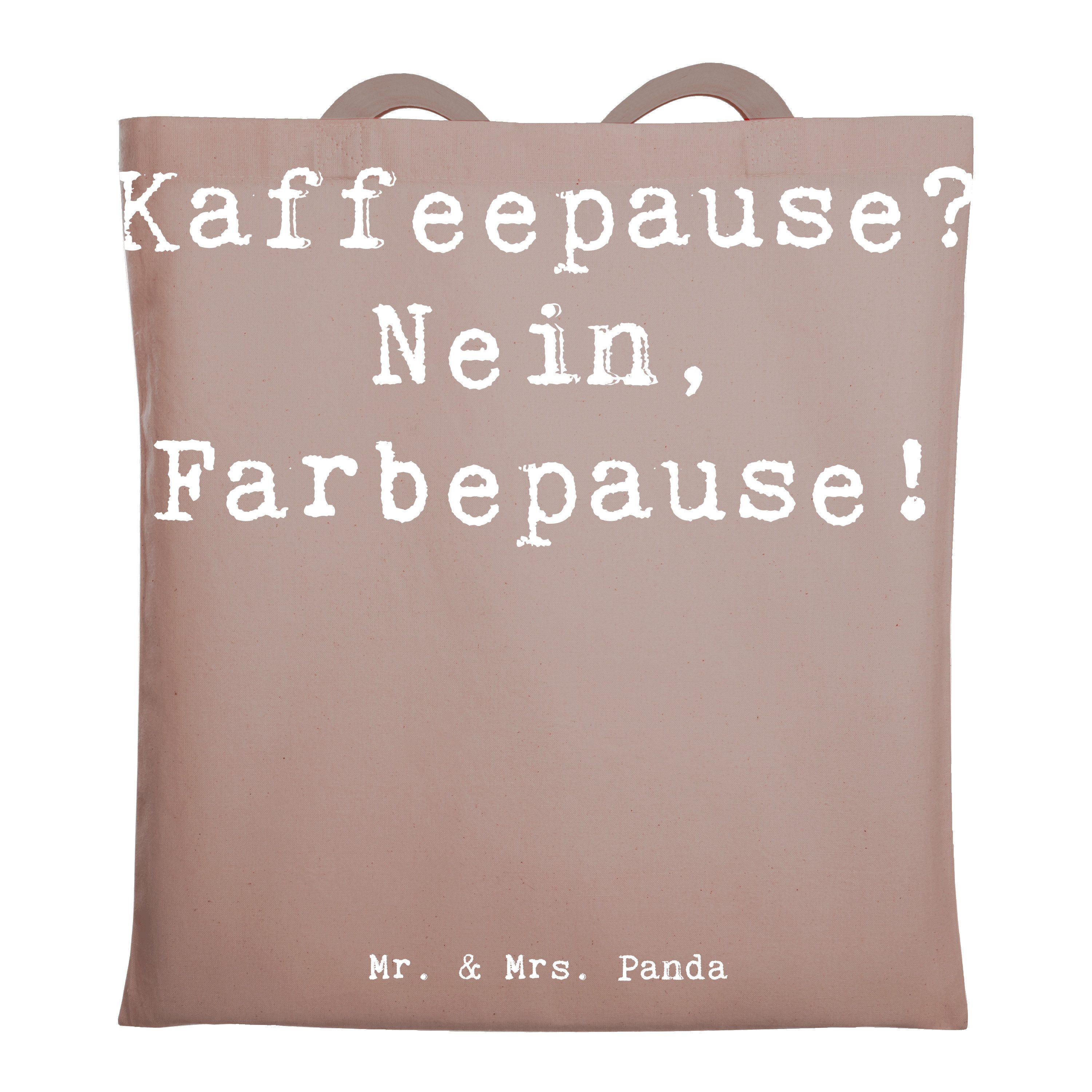 Tragetasche Künstlerin Farbepause - Braun Pastell - Geschenk, Gemälde, Strandtasc