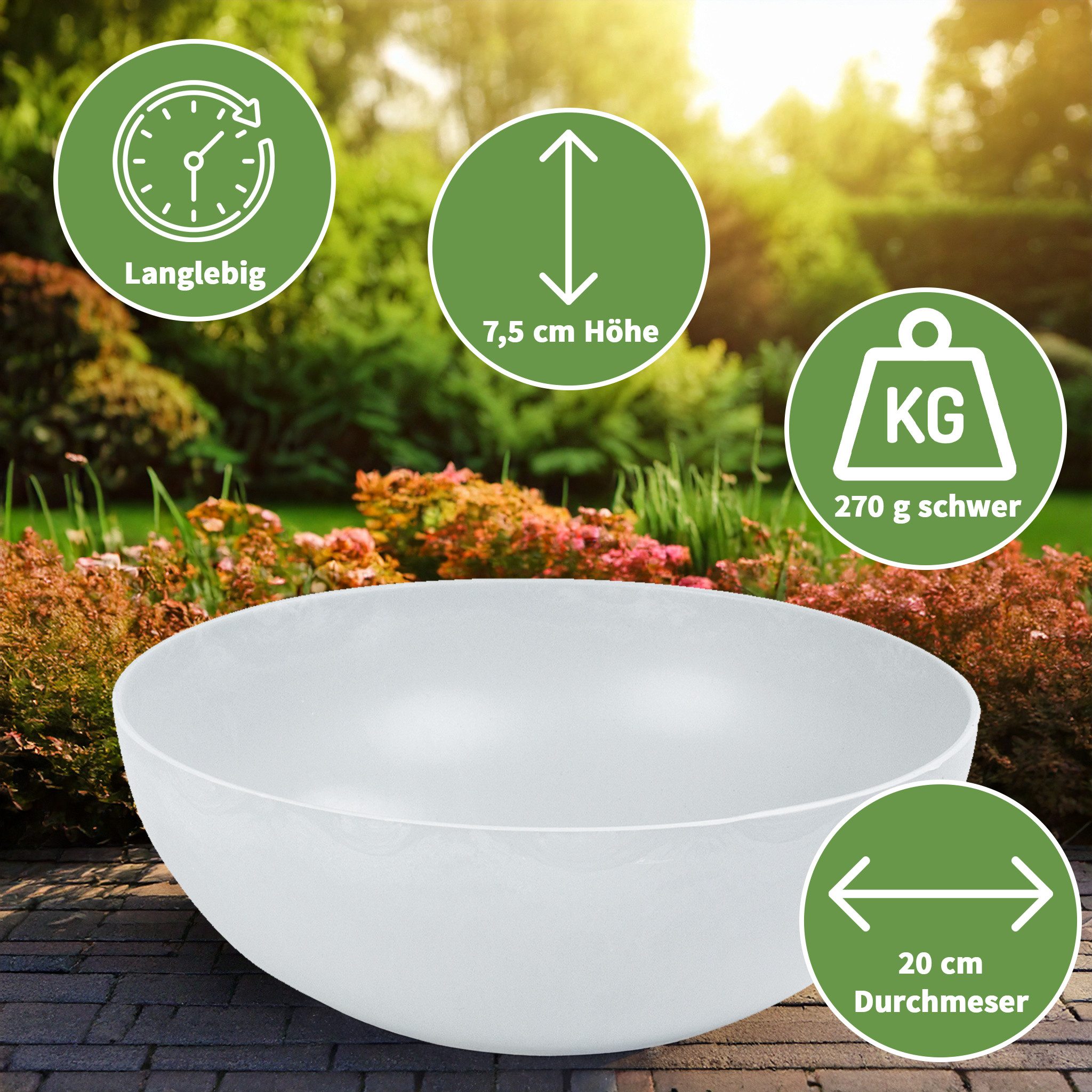 matches21 HOME & HOBBY Blumentopf Runde günstig online kaufen