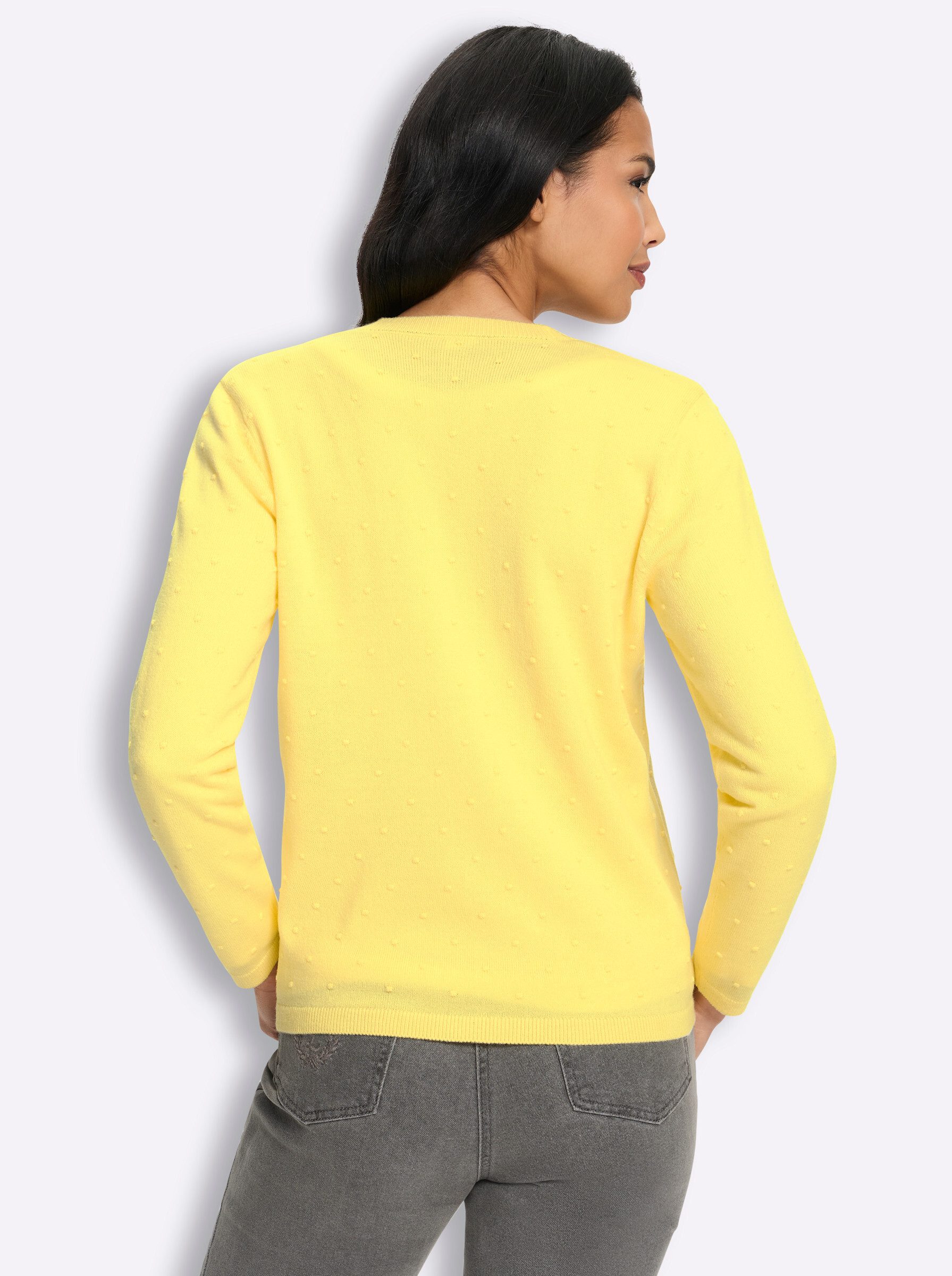 Sieh an! Strickjacke Strickjacke Langarm Jersey