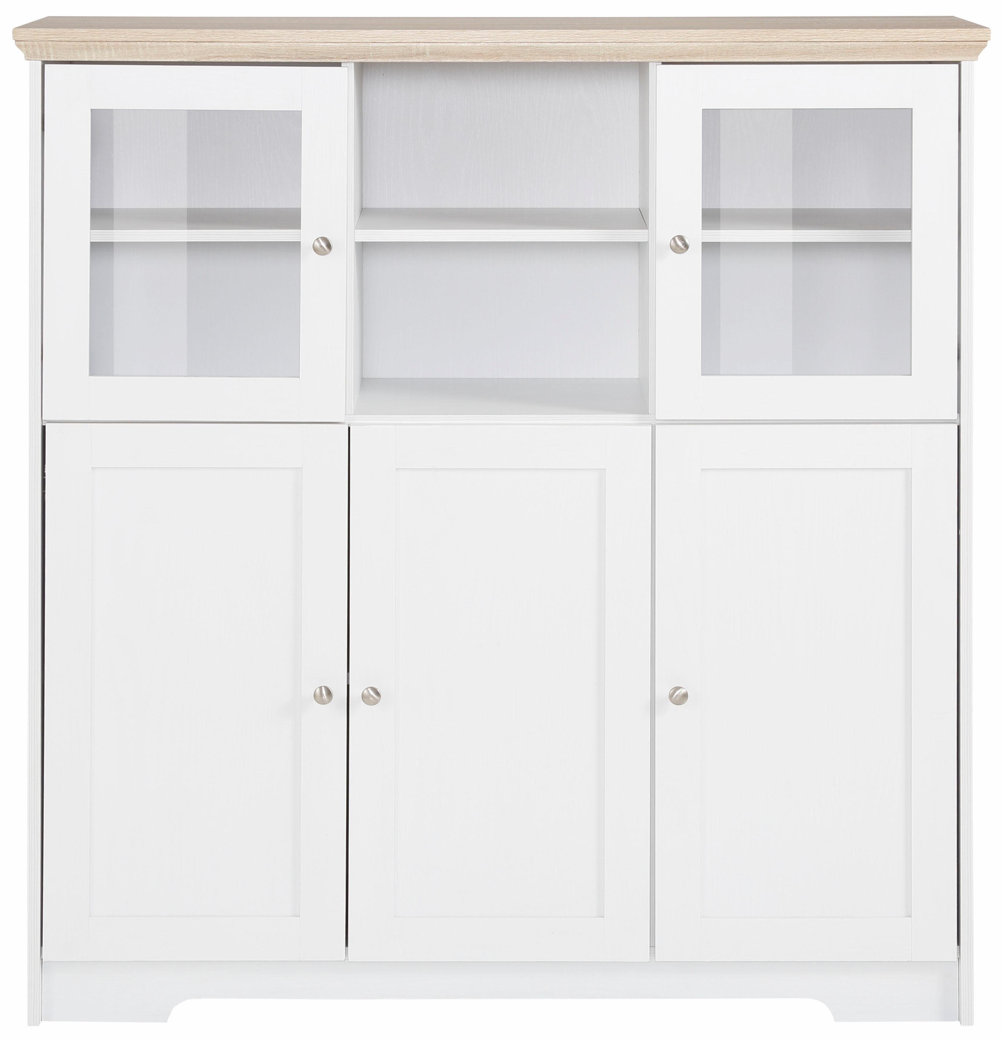 OTTO home Highboard Nanna, Vitrine in Eichen-Optik, Breite 118 cm