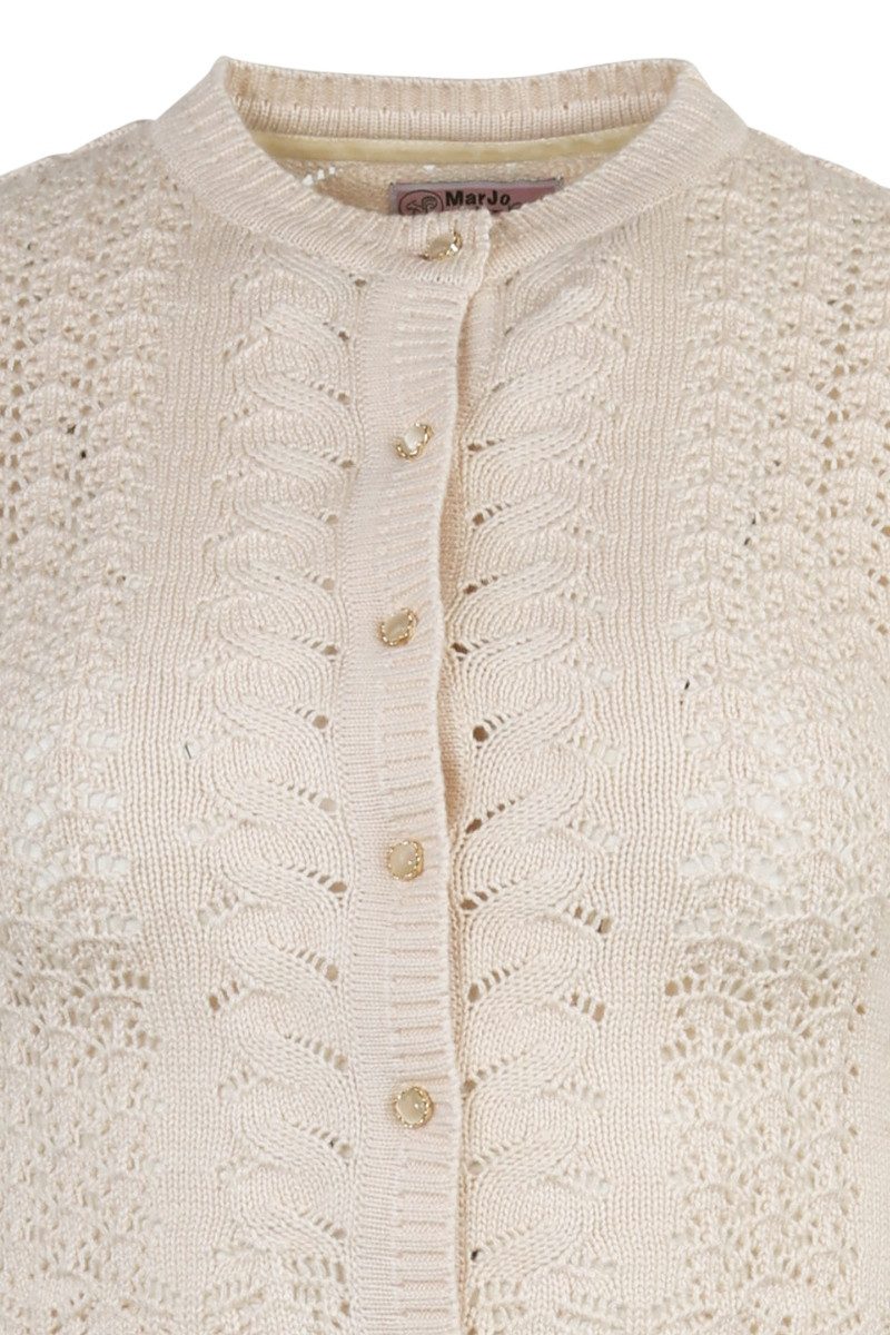 MarJo Trachtenjacke Trachten Strickjacke - ALDERSBACH - puder