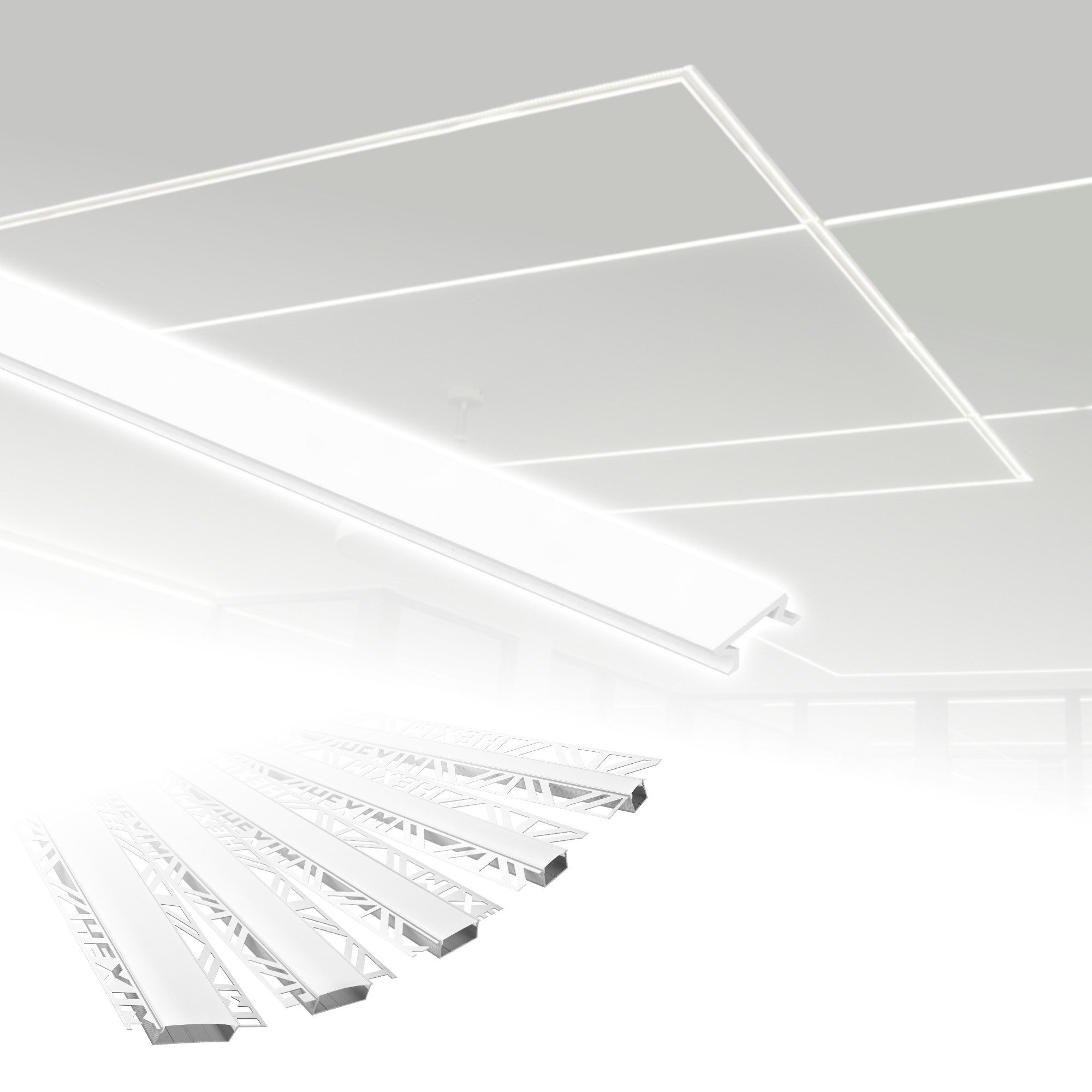 Hexim LED-Stripe-Profil 2m Trockenbauprofil Alu LED Profil Unterputz (Opale günstig online kaufen