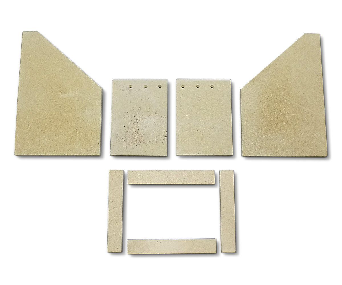 kaminXpert Feuerraumplatten B für Techfire Tambora 2 Kaminofen Ersatzteil Feuerraumauskleidung