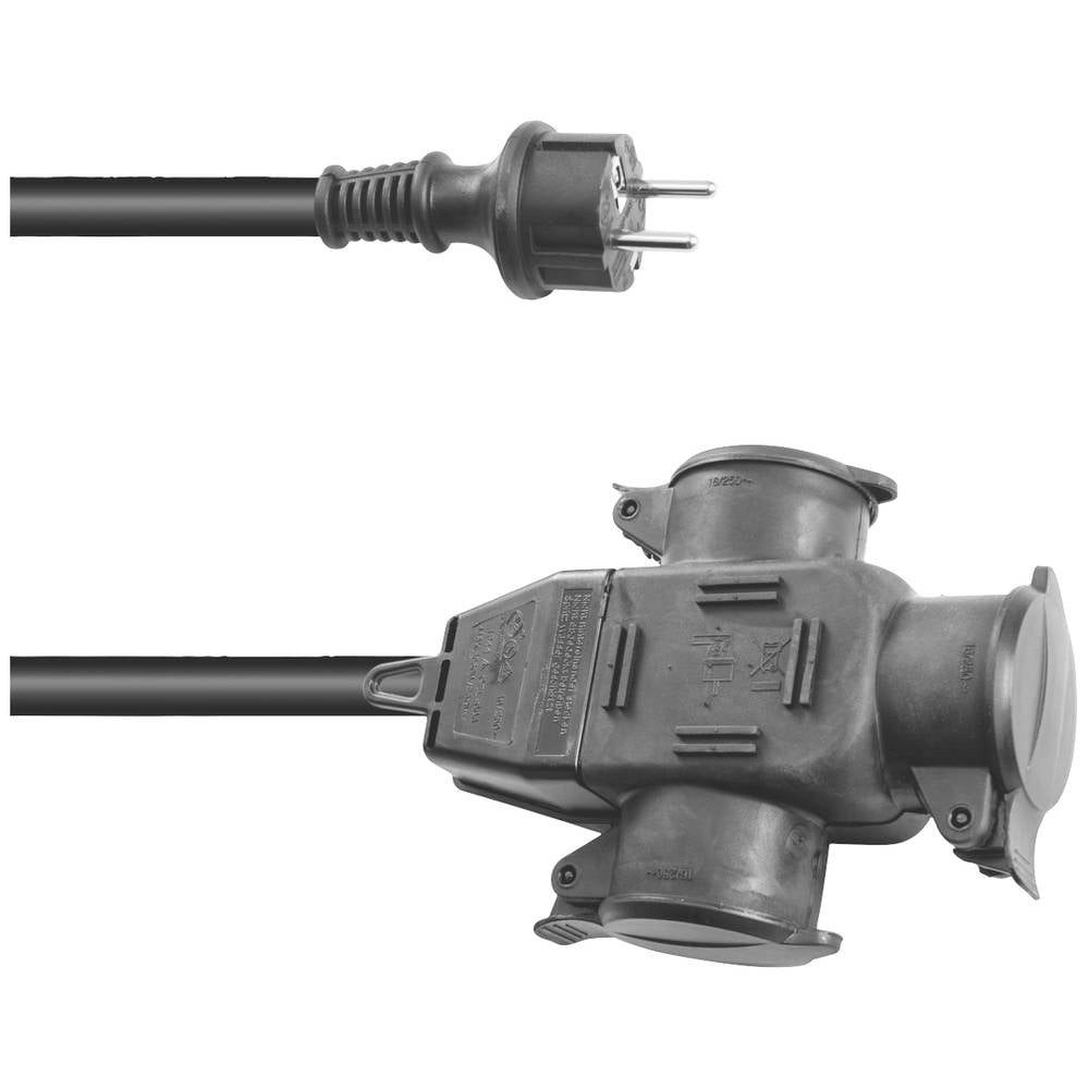 EUROLITE Verlängerung 3x2.5 5m 3-fach 3024701E Verlängerungskabel