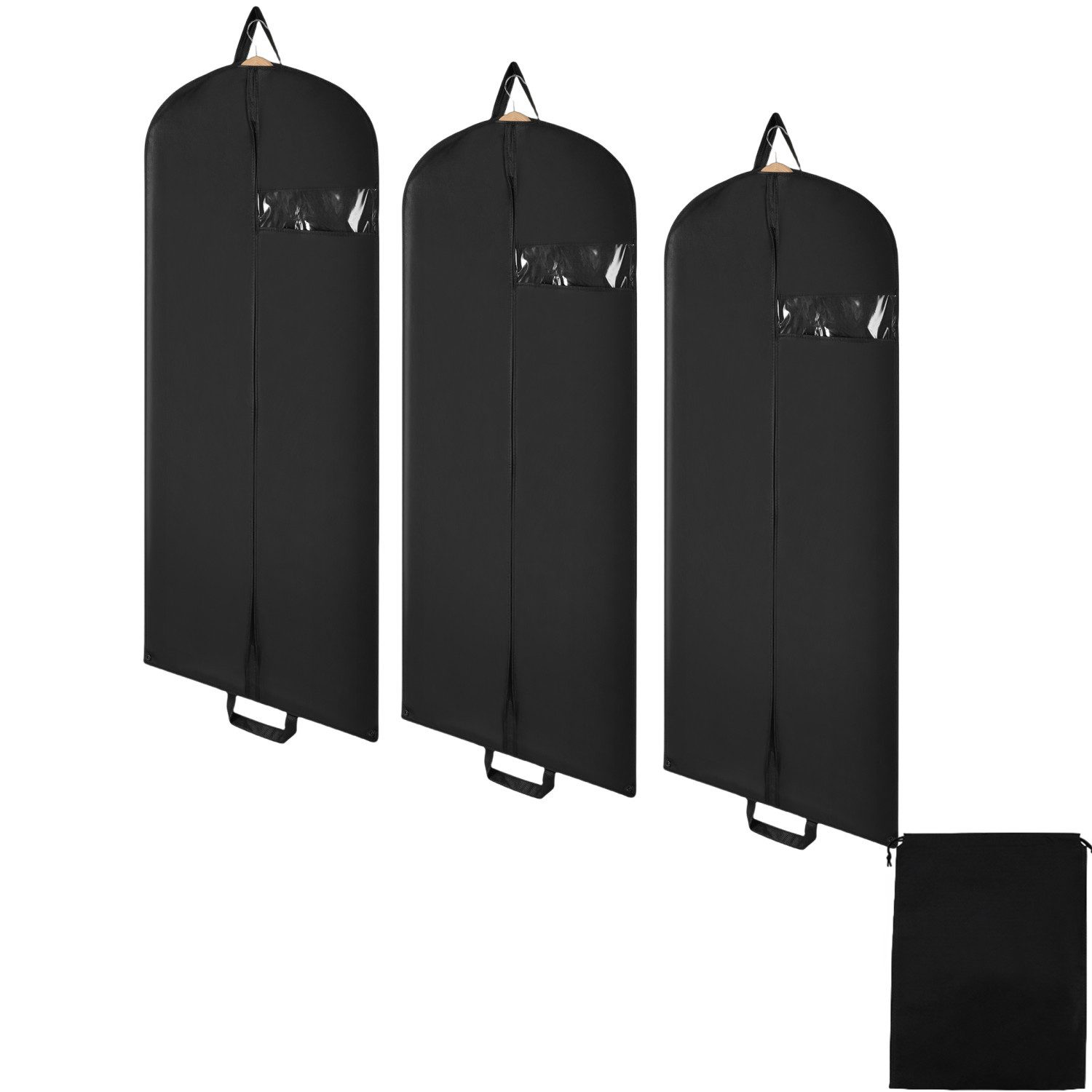 Clanmacy Sitzsack 3St. Kleidersack 128x60cm Kleiderhülle Vliesstoff mit Sch günstig online kaufen