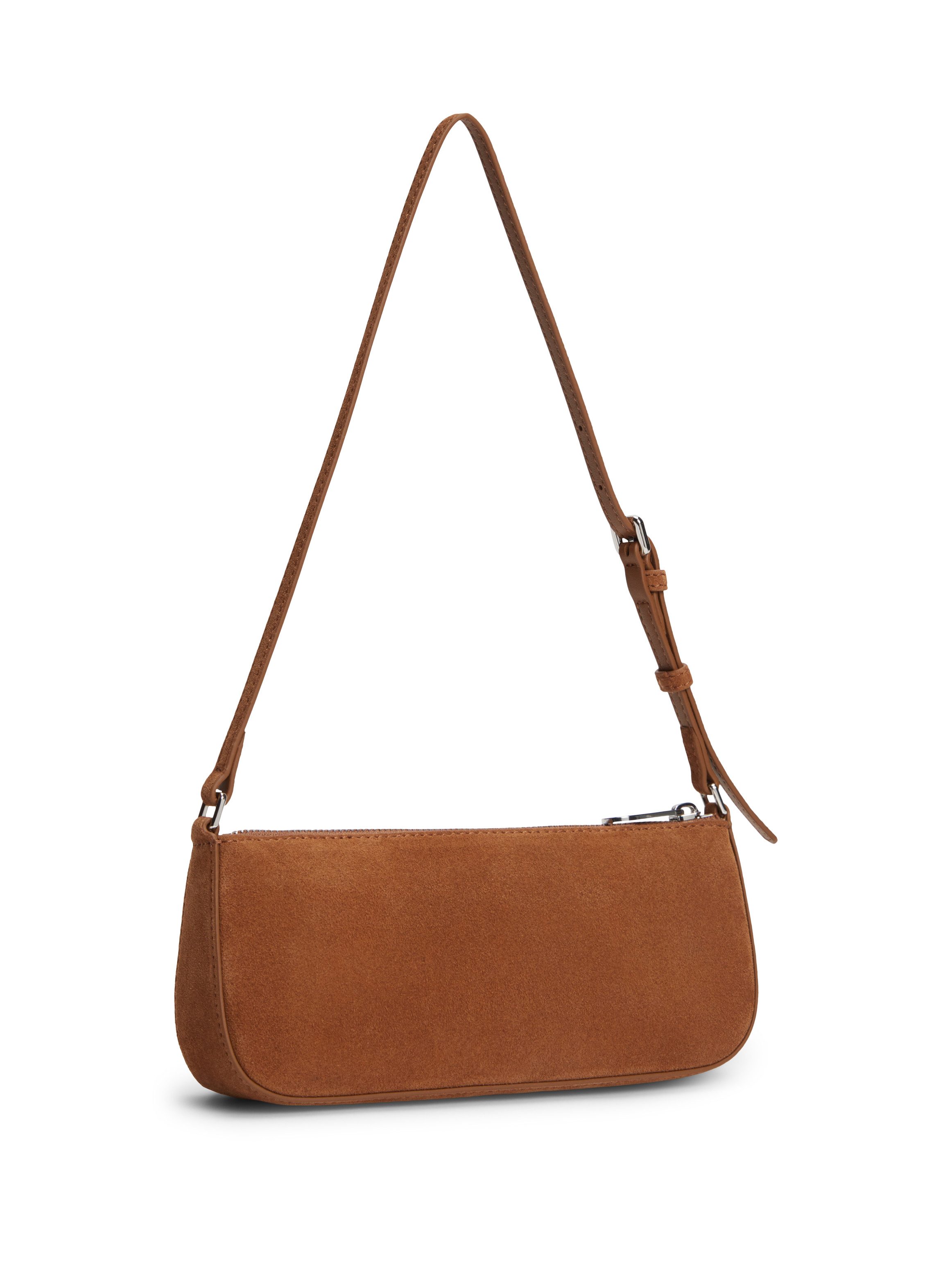 Tommy Jeans Schultertasche TJW MUST SUEDE SHOULDER BAG, Damen Umhängetasche, Handtasche, Mini Bag mit TH-Logo