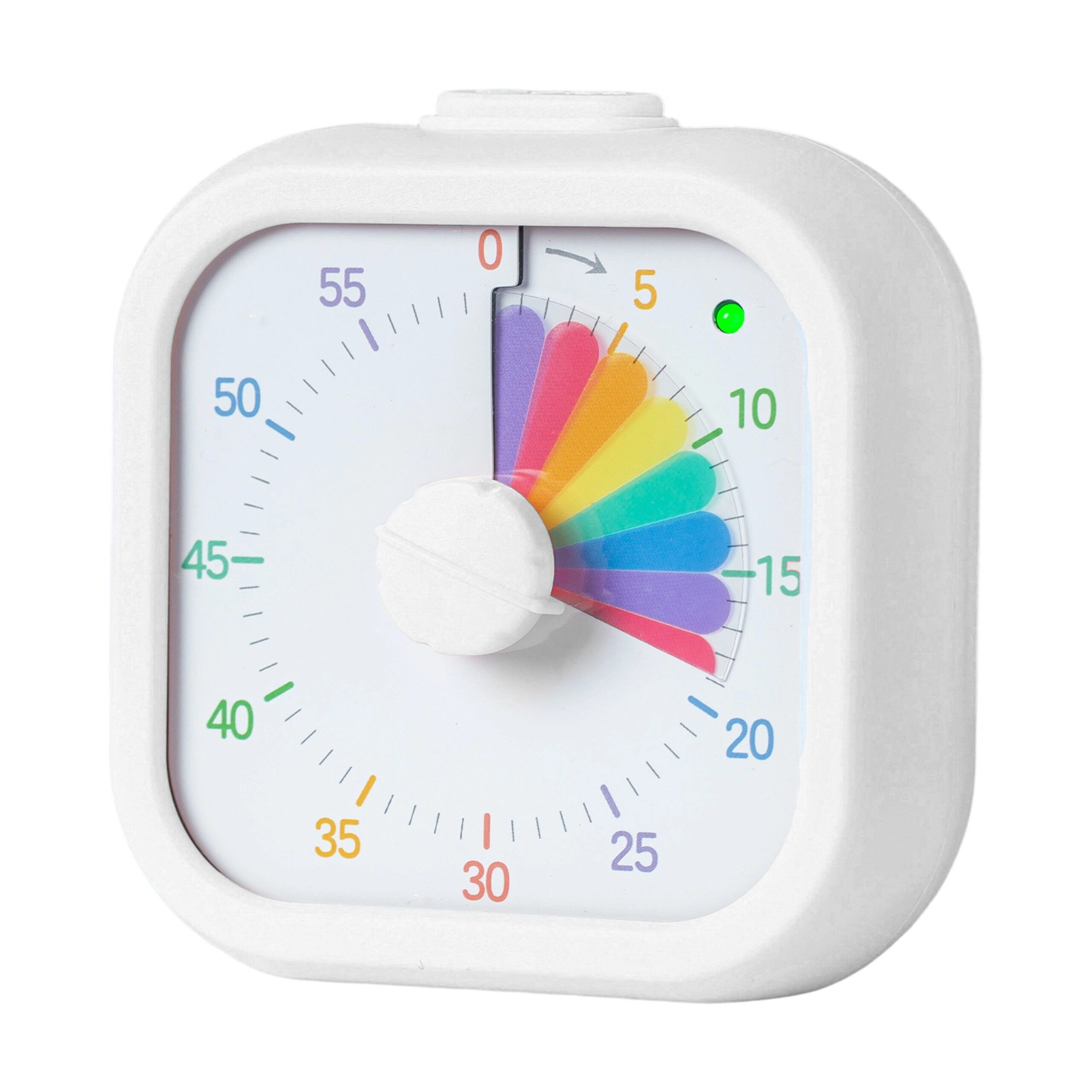 relaxdays Eieruhr Visueller Timer eckig, weiß