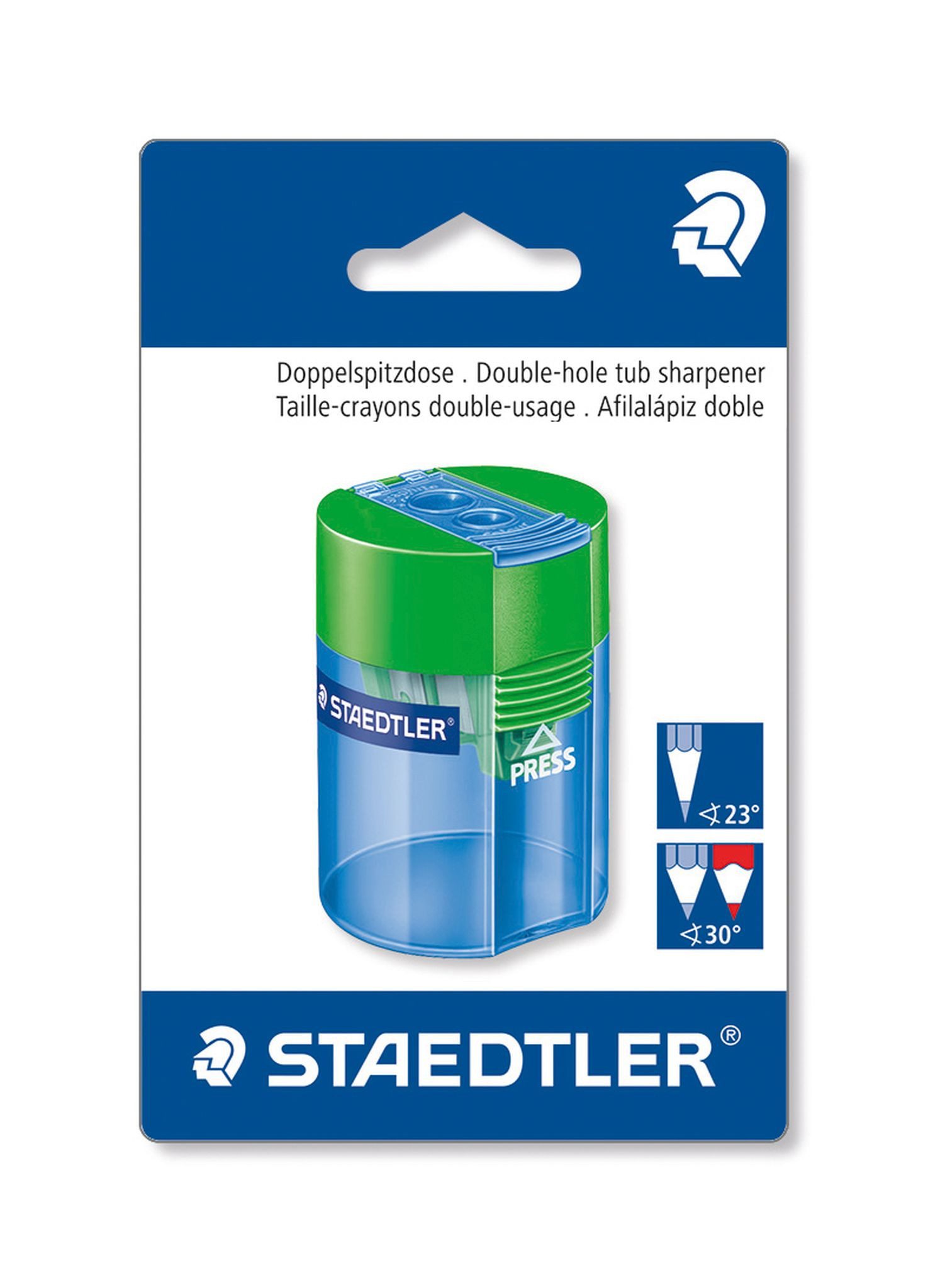 STAEDTLER Anspitzer Staedtler Doppelspitzdose rund BK