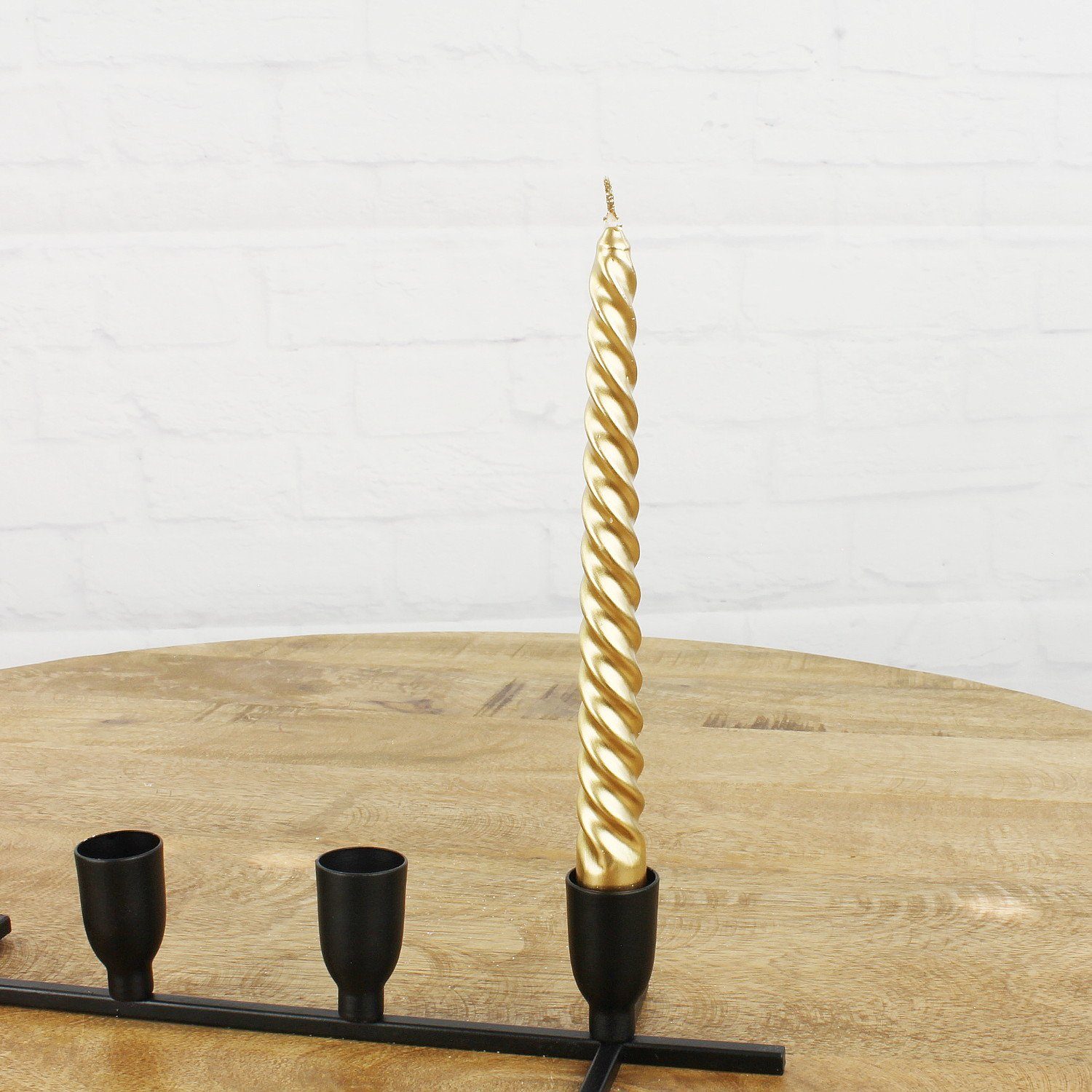 Macosa Home Tafelkerze Spiralkerze Spirale Gold günstig online kaufen