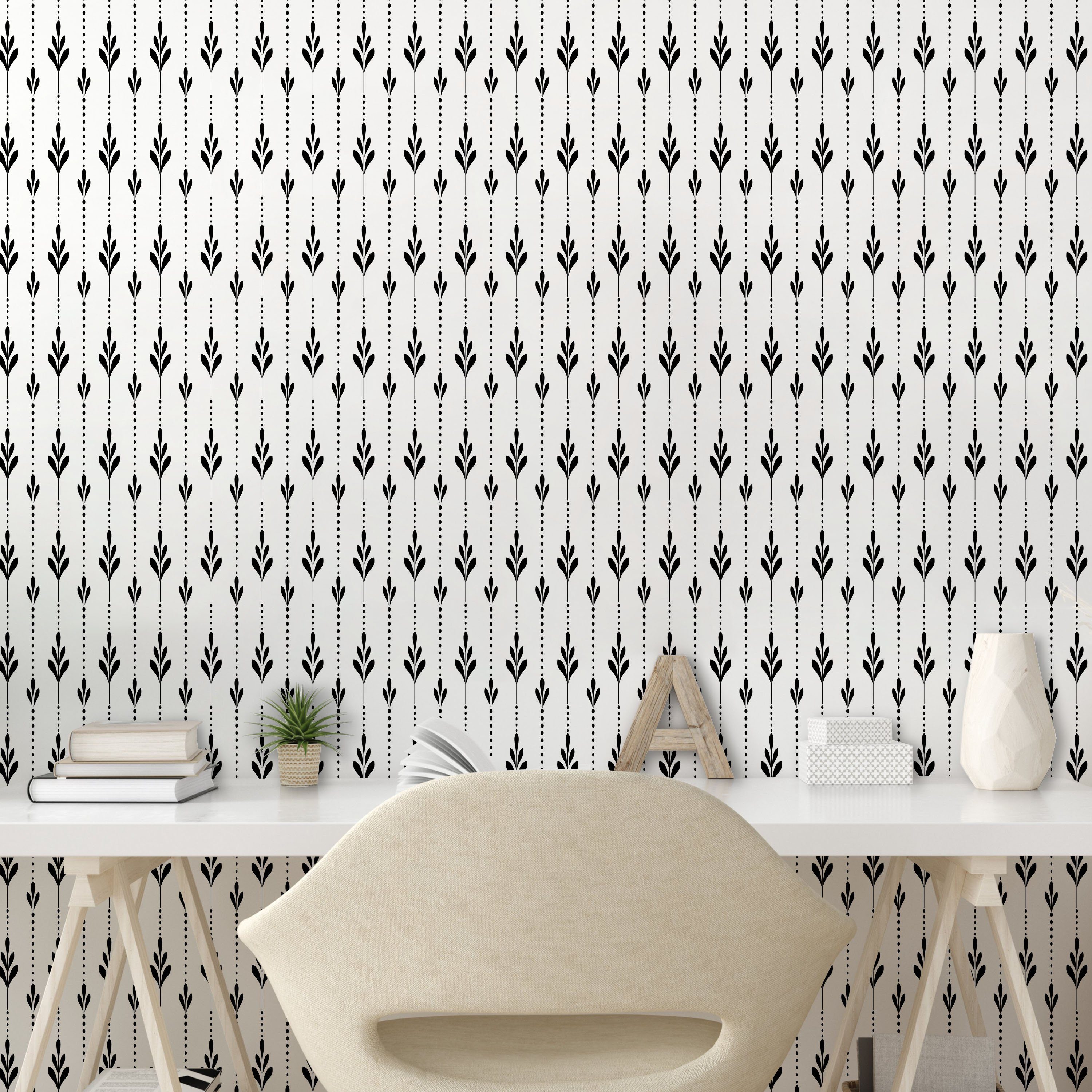 Inspired Botanik Dots Vinyltapete selbstklebendes Abakuhaus Wohnzimmer Küchenakzent, Motiv Jahrgang