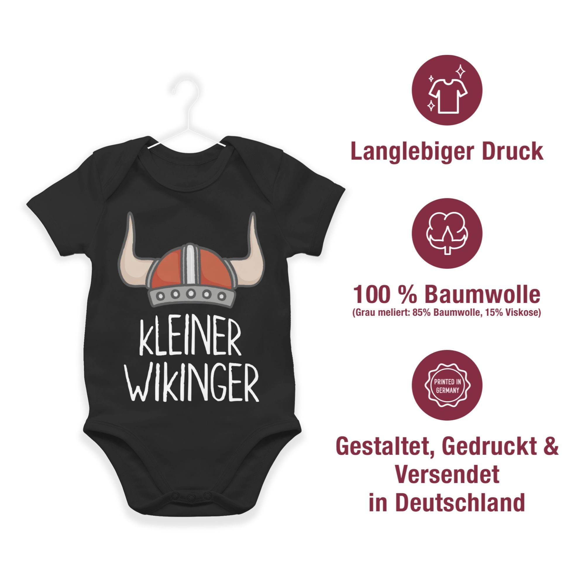 Shirtracer Wikinger Wikinger & Shirtbody Walhalla kleiner 1 weiß Schwarz Baby