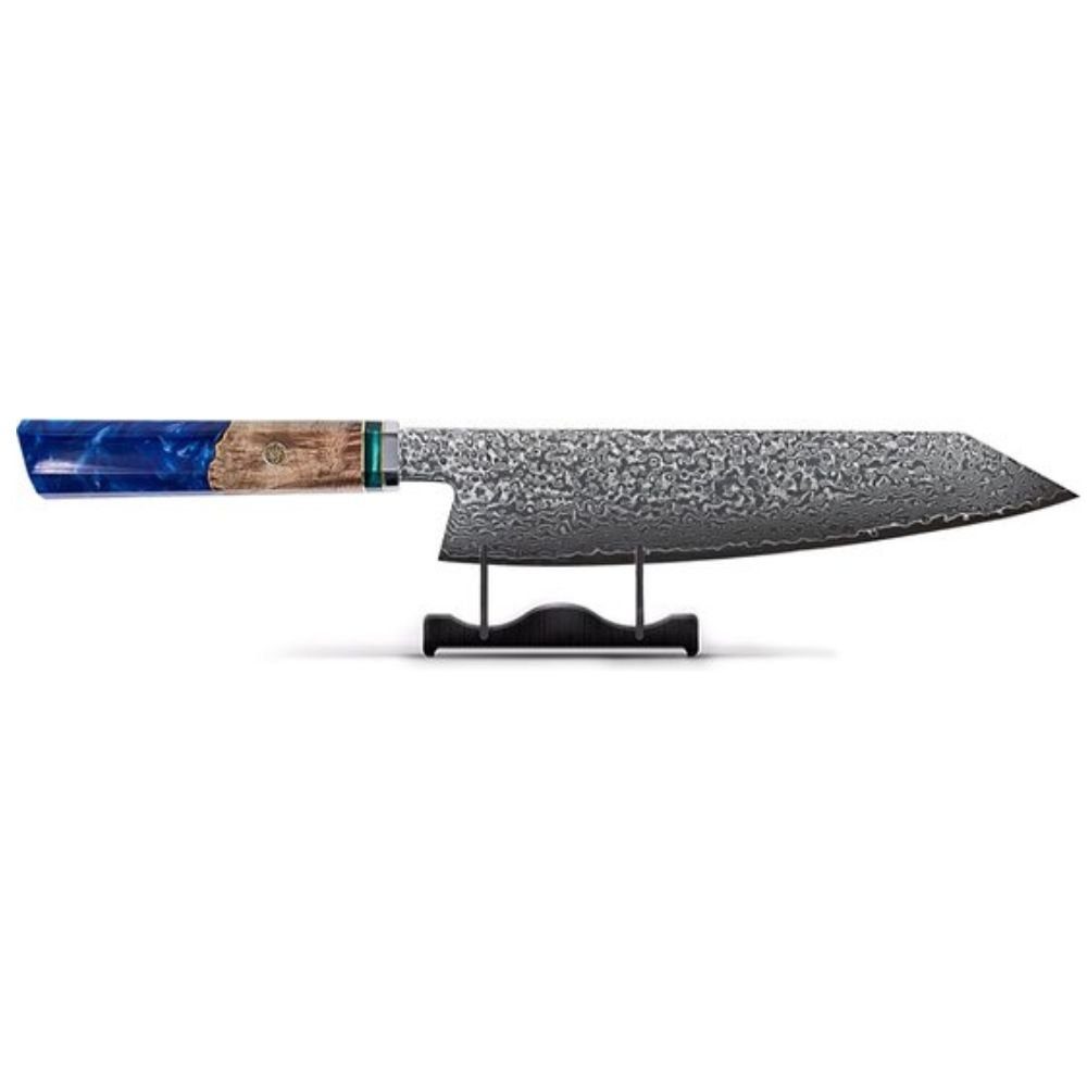 - Japan Sapphire, Detail - cm Shinrai ins 23 Blau Kochmesser Messer Damastmesser bis Damastmesser Japanisches Handgefertigt