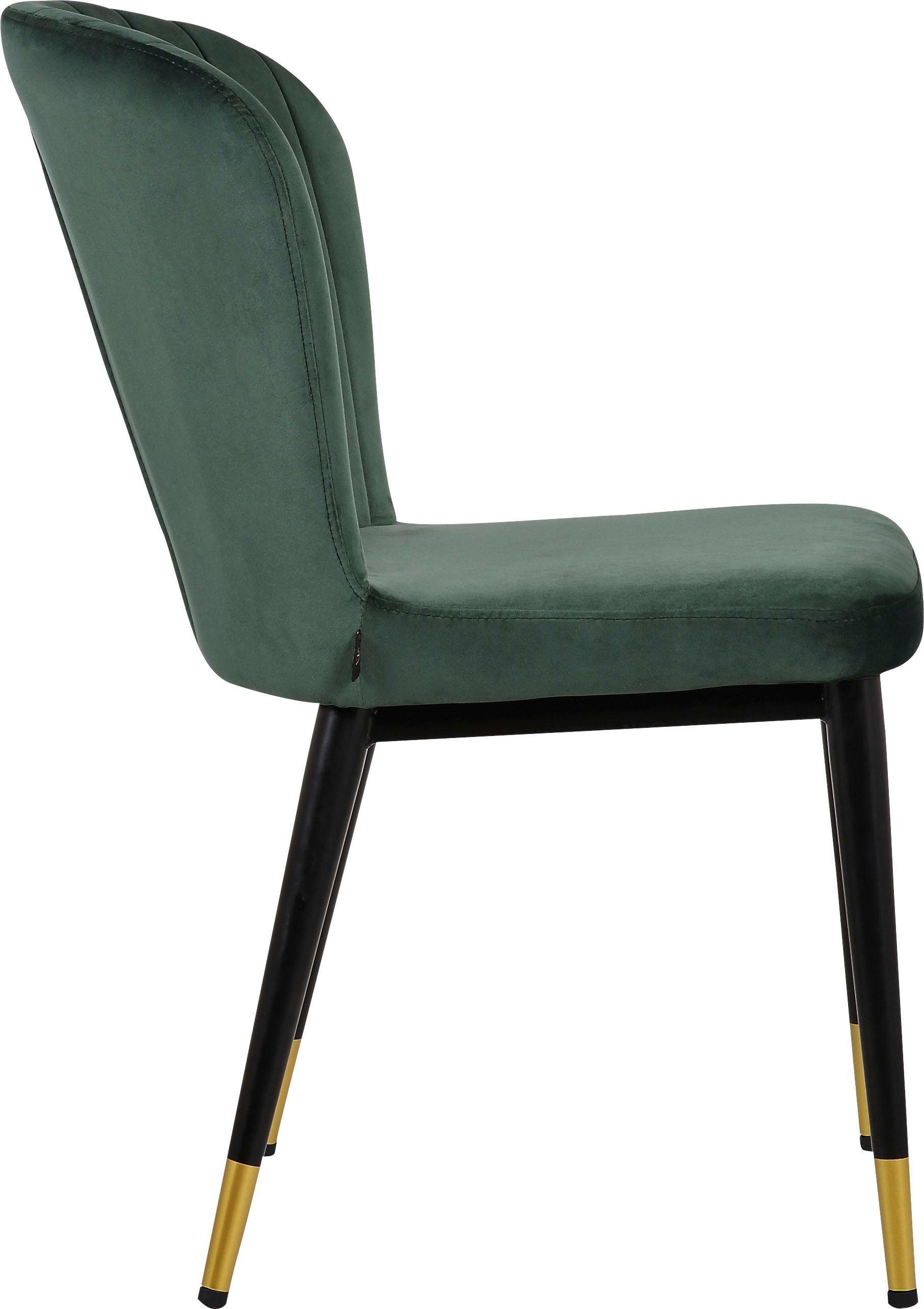 Leonique Esszimmerstuhl Dinan (Set), 2er-Set modernes mit grün gepolstertem Rückenlehne, und Design Sitz