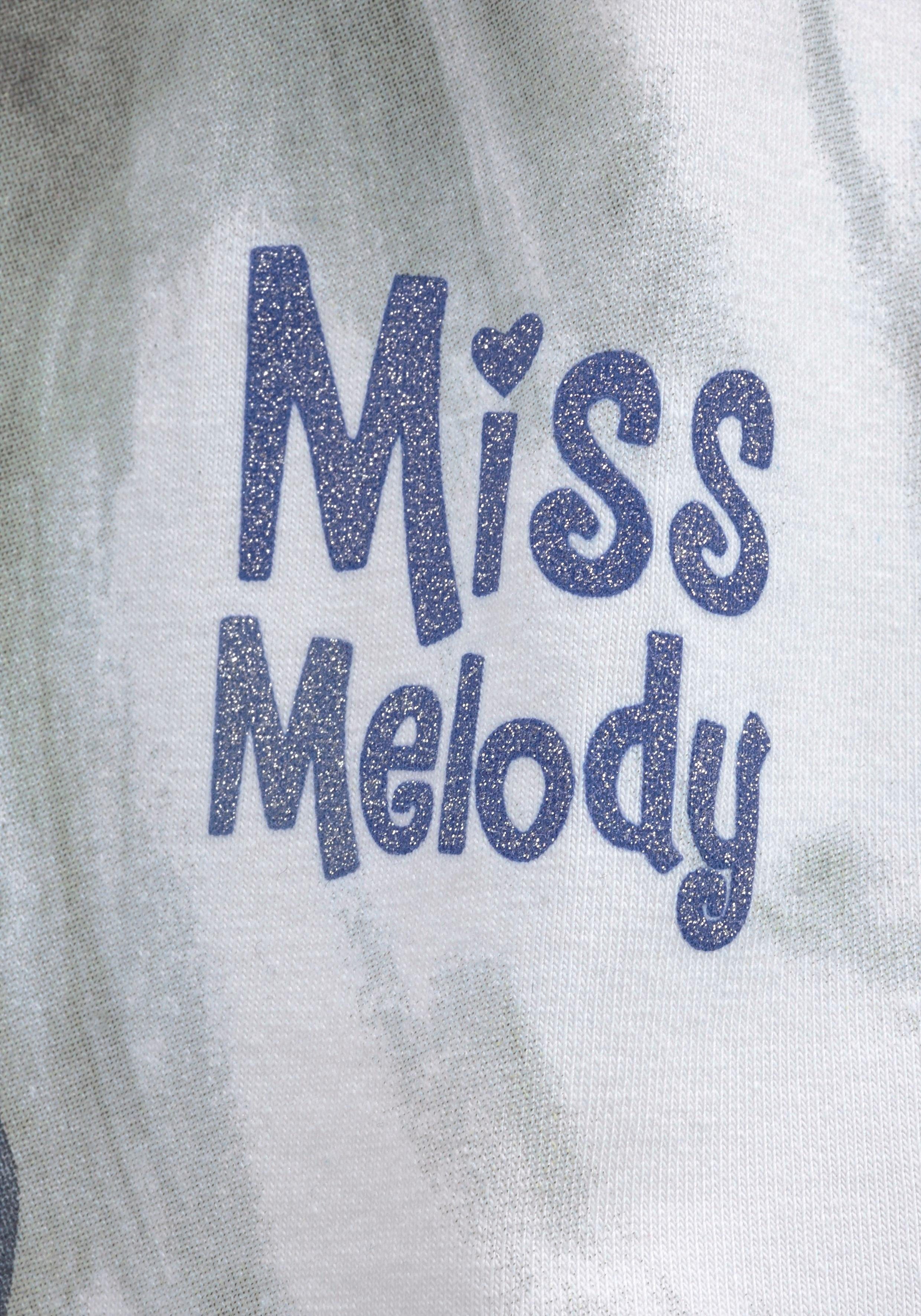 Miss toller Glitzereffekt Frontdruck mit Melody Jerseykleid