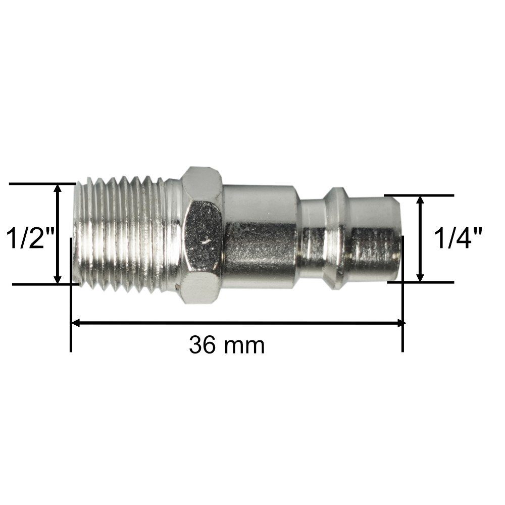 Druckluftanschluss-Stecker + 5 Kupplung, Druckluftwerkzeug Stück (1-St) Set GEKO
