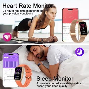 LAMA Herren Damen mit Telefonfunktion,Fitness Tracker Schrittzähler Fitness Smartwatch (1.57 Zoll, Andriod iOS), mit Herzfrequenz SchlafmonitorIP67 Wasserdicht Sport Aktivitätstracker